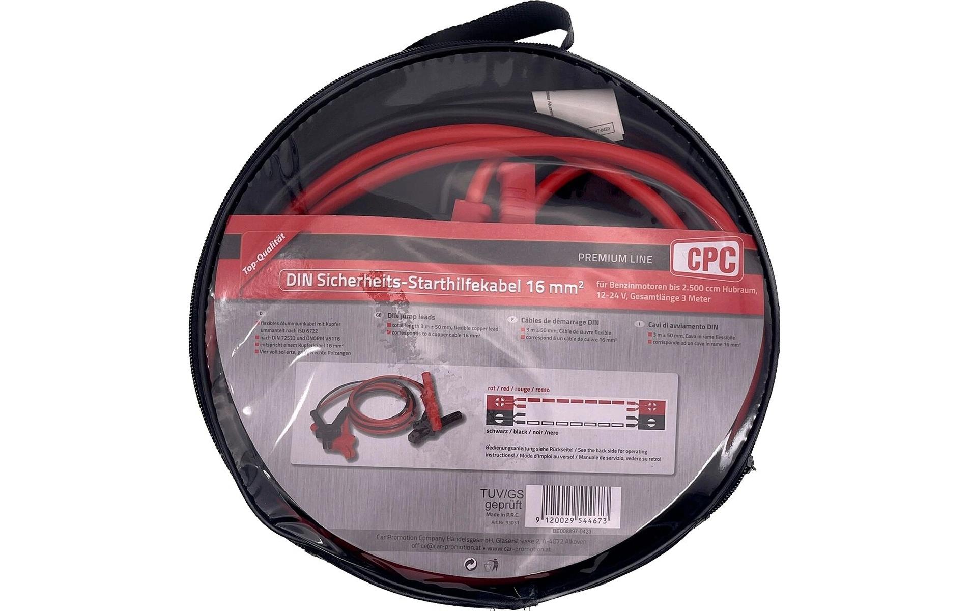 CPC Starthilfekabel 220 A, 16 mm², 3 m CPC Starthilfekabel 220 A, 16 mm², 3 m