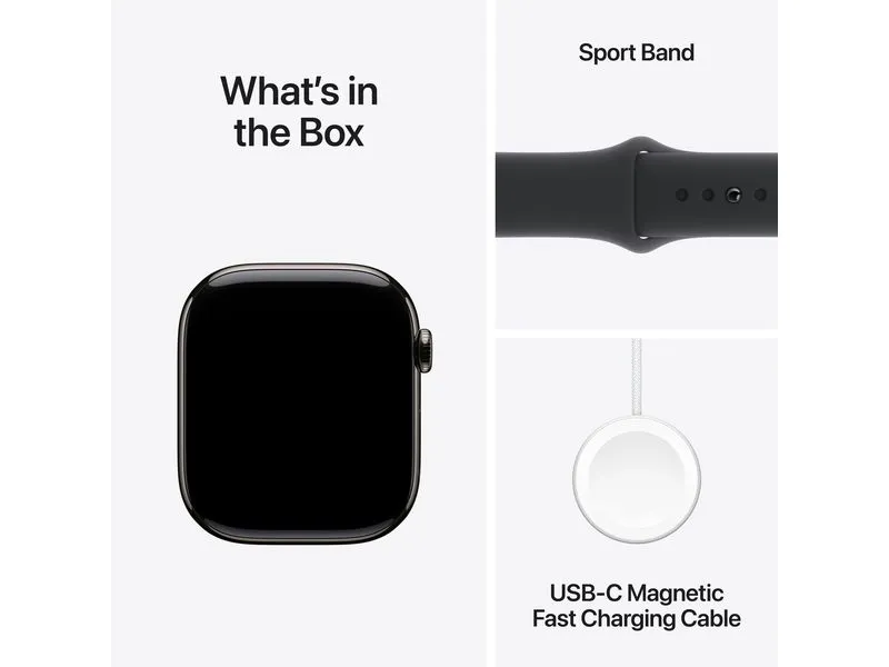 Apple Watch Series 10 46 mm LTE Titanium Jet Black Sport S/M Apple Watch Series 10 46 mm LTE Titanium Jet Black Sport S/M