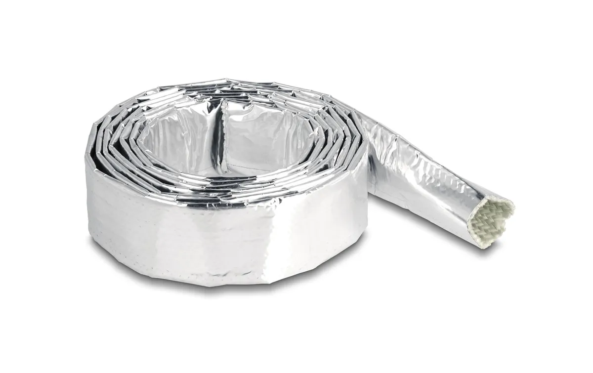 Delock Kabelschlauch aus Glasfasergeflecht / Alu 2 m x 20 mm Silber Delock Kabelschlauch aus Glasfasergeflecht / Alu 2 m x 20 mm Silber