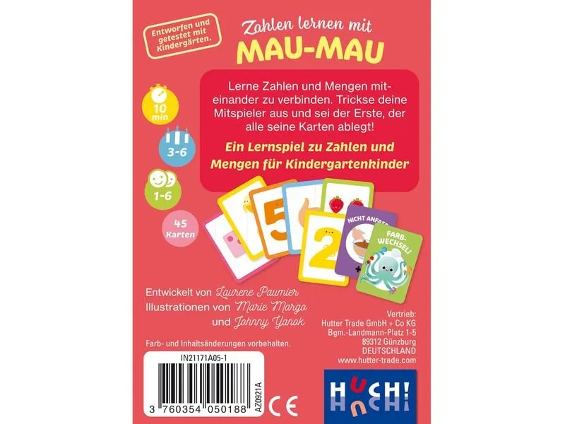 HUCH! Kartenspiel Zahlen lernen mit Mau-Mau