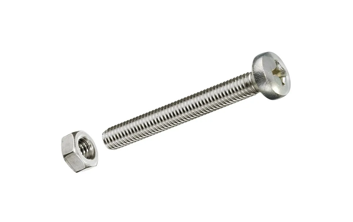 FTM Metrische Schrauben M 3 x 16 mm mit Muttern Edelstahl, 10 St