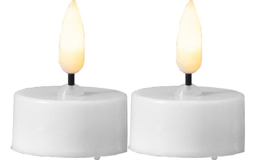 Star Trading LED Teelichter Set Flamme Ø 3.8 x 5 cm, Weiss, 2 Stk Star Trading LED Teelichter Set Flamme Ø 3.8 x 5 cm, Weiss, 2 Stk