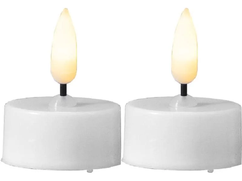 Star Trading LED Teelichter Set Flamme Ø 3.8 x 5 cm, Weiss, 2 Stk Star Trading LED Teelichter Set Flamme Ø 3.8 x 5 cm, Weiss, 2 Stk