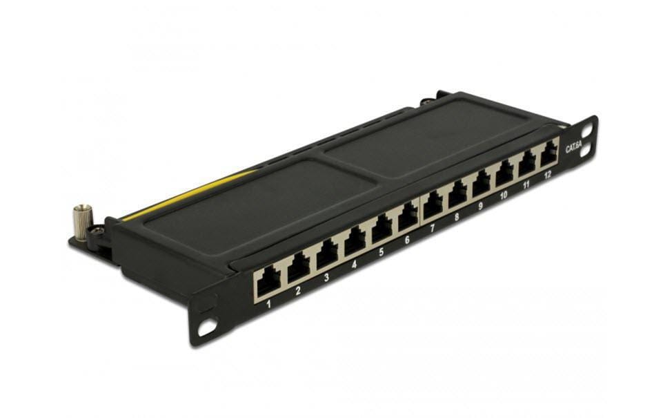 Delock Netzwerkpanel 12 Port 10 Cat.6A LSA schwarz Delock Netzwerkpanel 12 Port 10 Cat.6A LSA schwarz