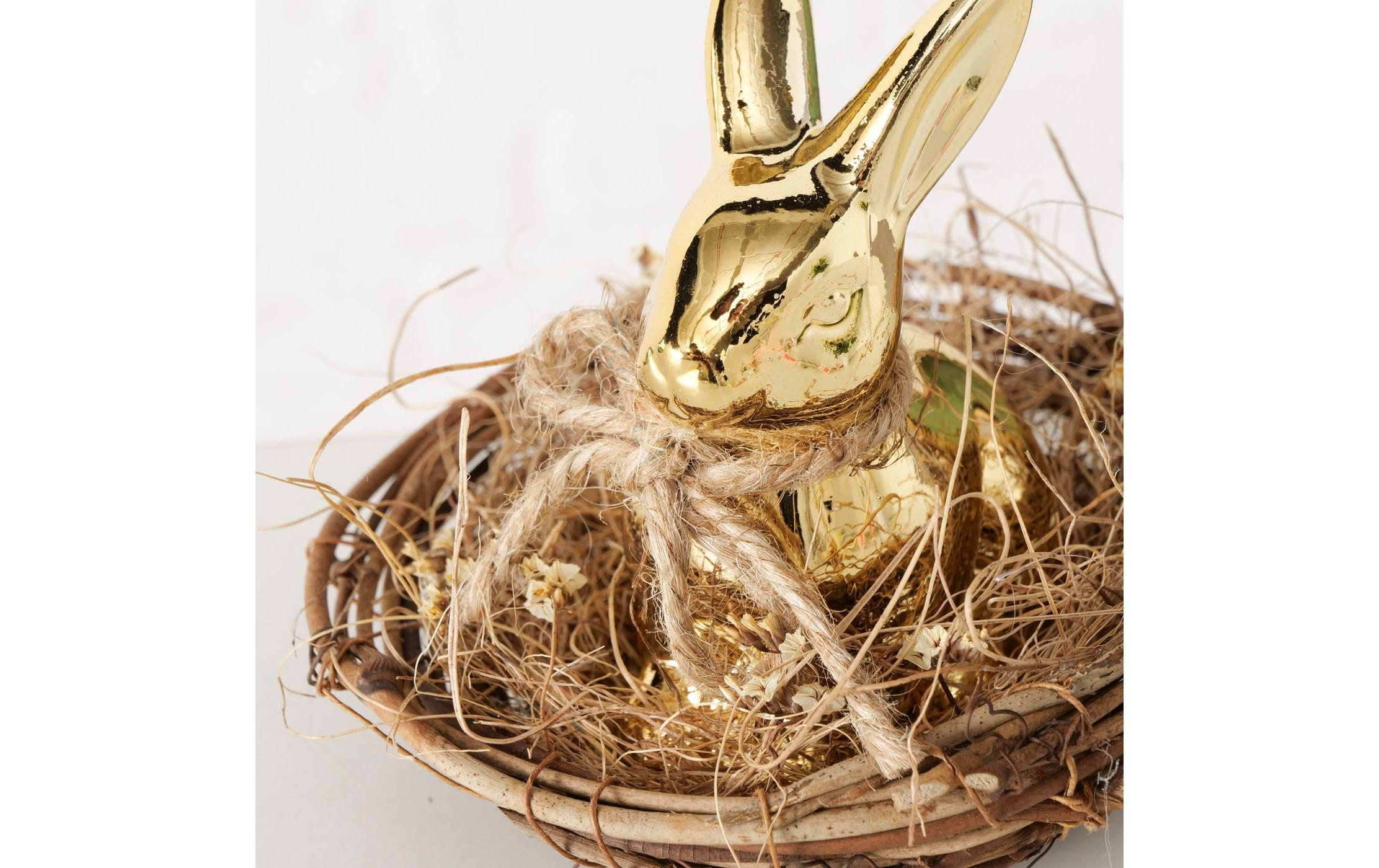 Boltze Aufsteller Hase Goldina, Gold