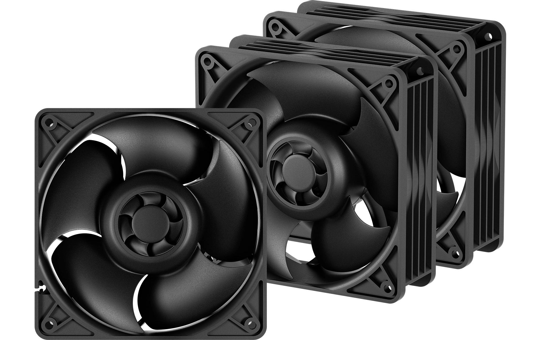 Arctic Cooling S12038-4K, 120 mm, 4000 RPM, Schwarz, 3 Stück Arctic Cooling S12038-4K, 120 mm, 4000 RPM, Schwarz, 3 Stück