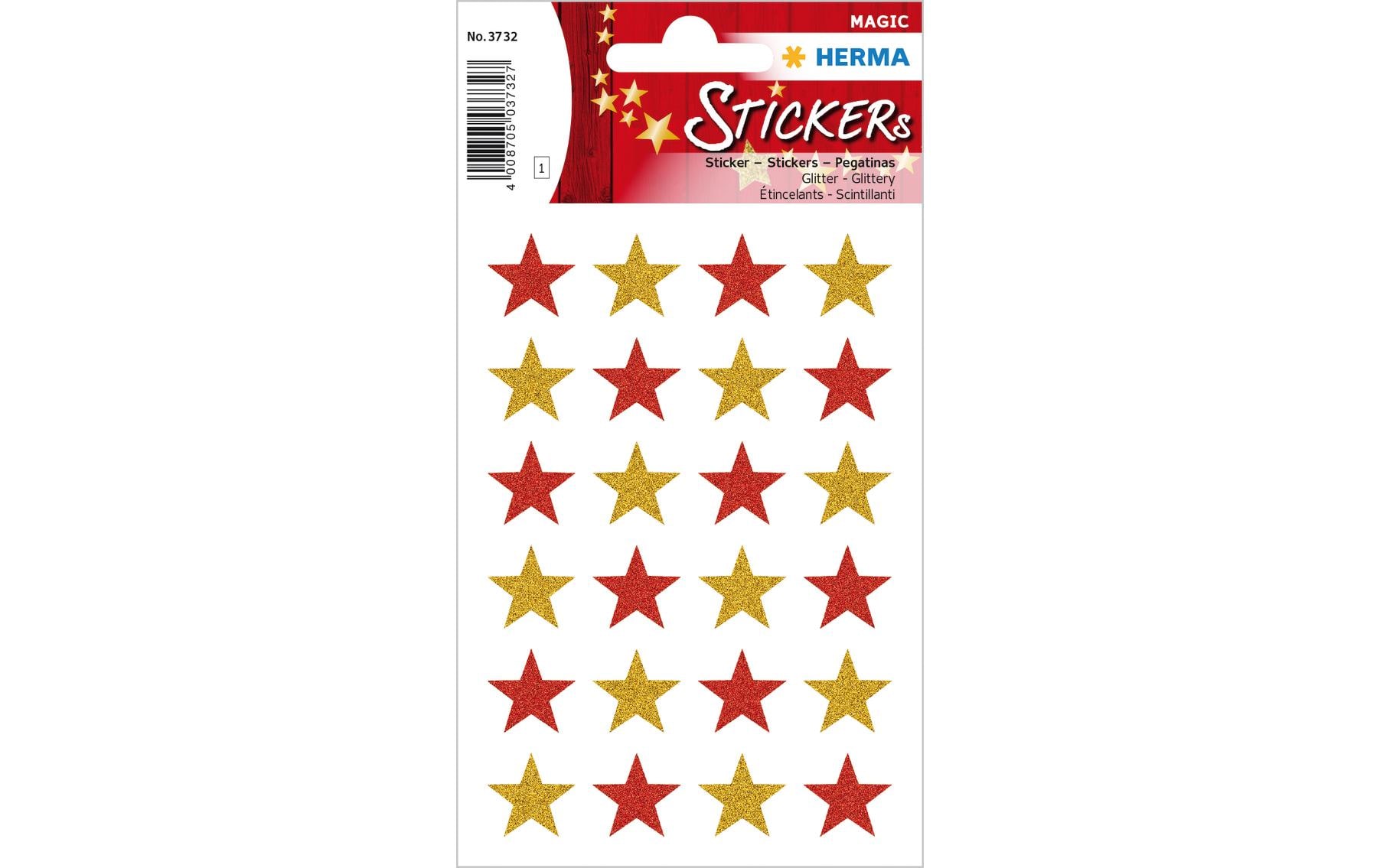 Herma Stickers Weihnachtssticker Sterne 1 Blatt à 24 Sticker