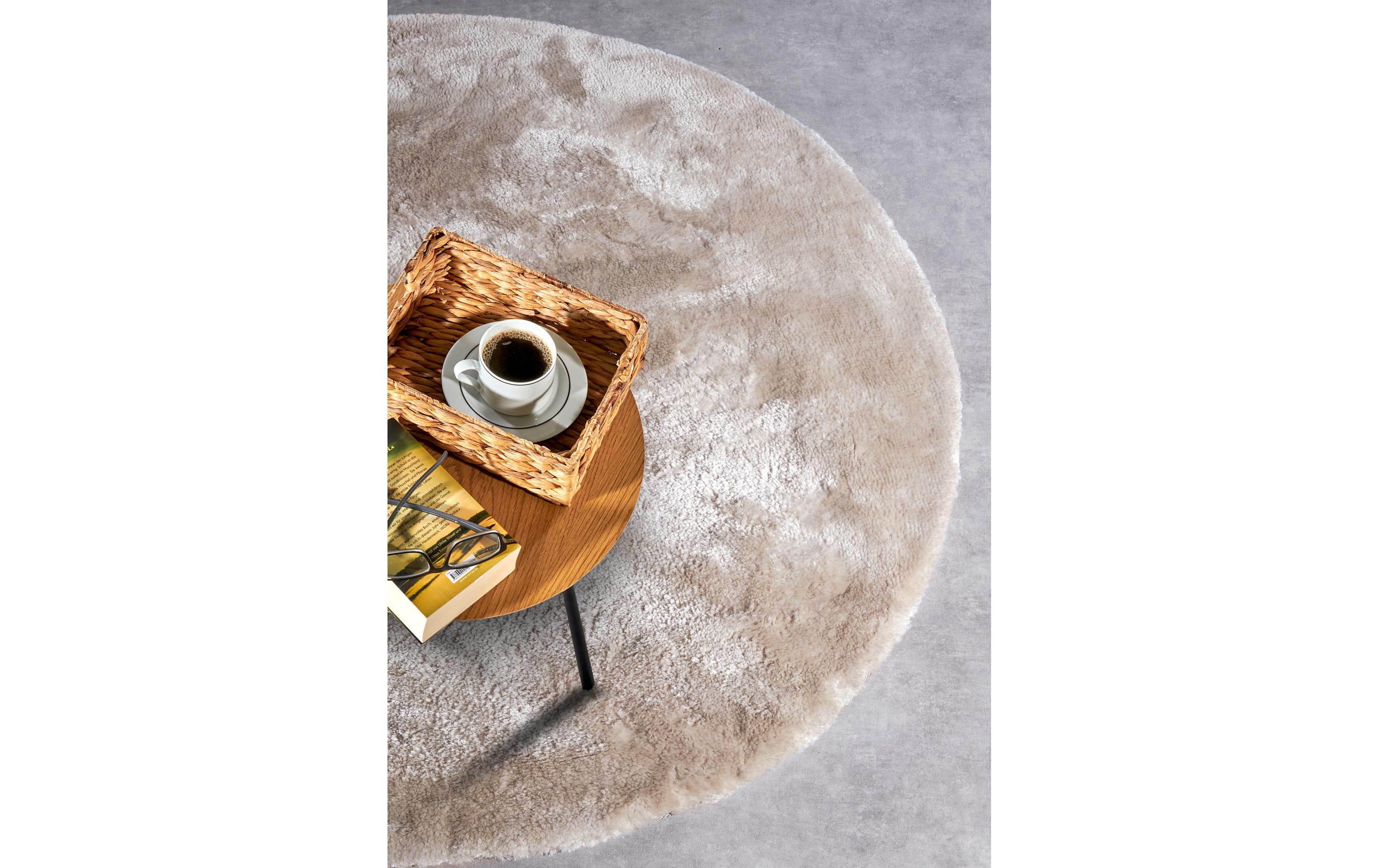 Elle Decoration Teppich Calida Ø 160 cm, Creme