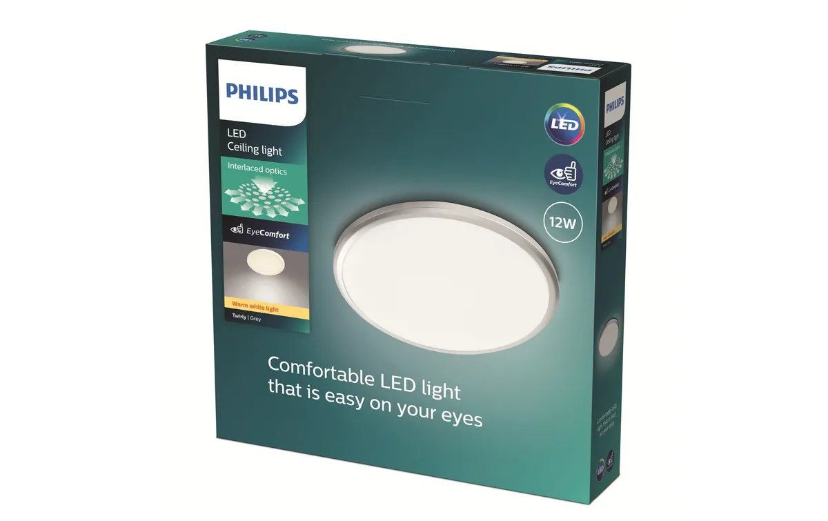 Philips Deckenleuchte Twirly 1200 lm grau Philips Deckenleuchte Twirly 1200 lm grau