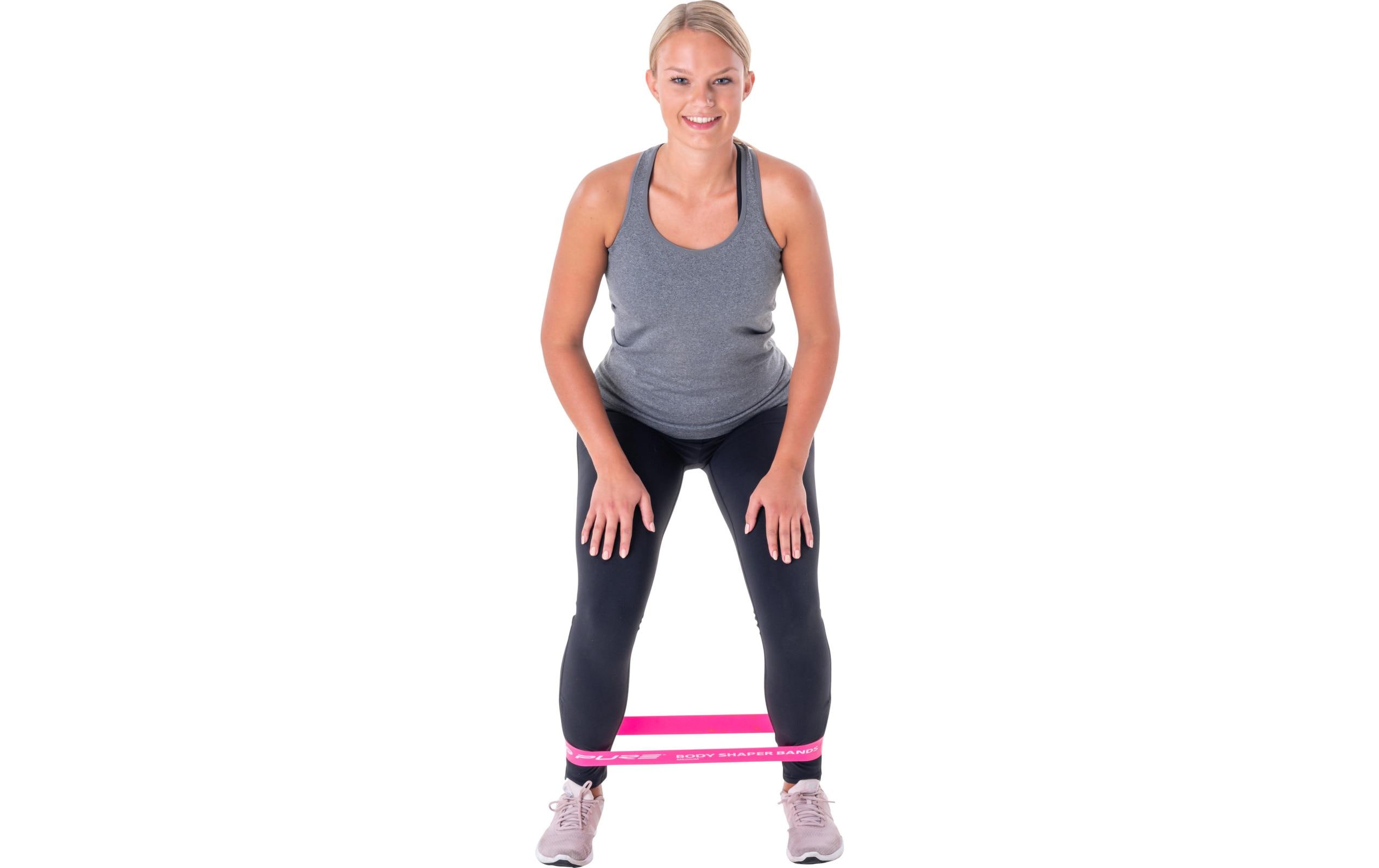 FTM Fitnessband 3er-Set, leicht bis stark, Lila/Rosa/Grau