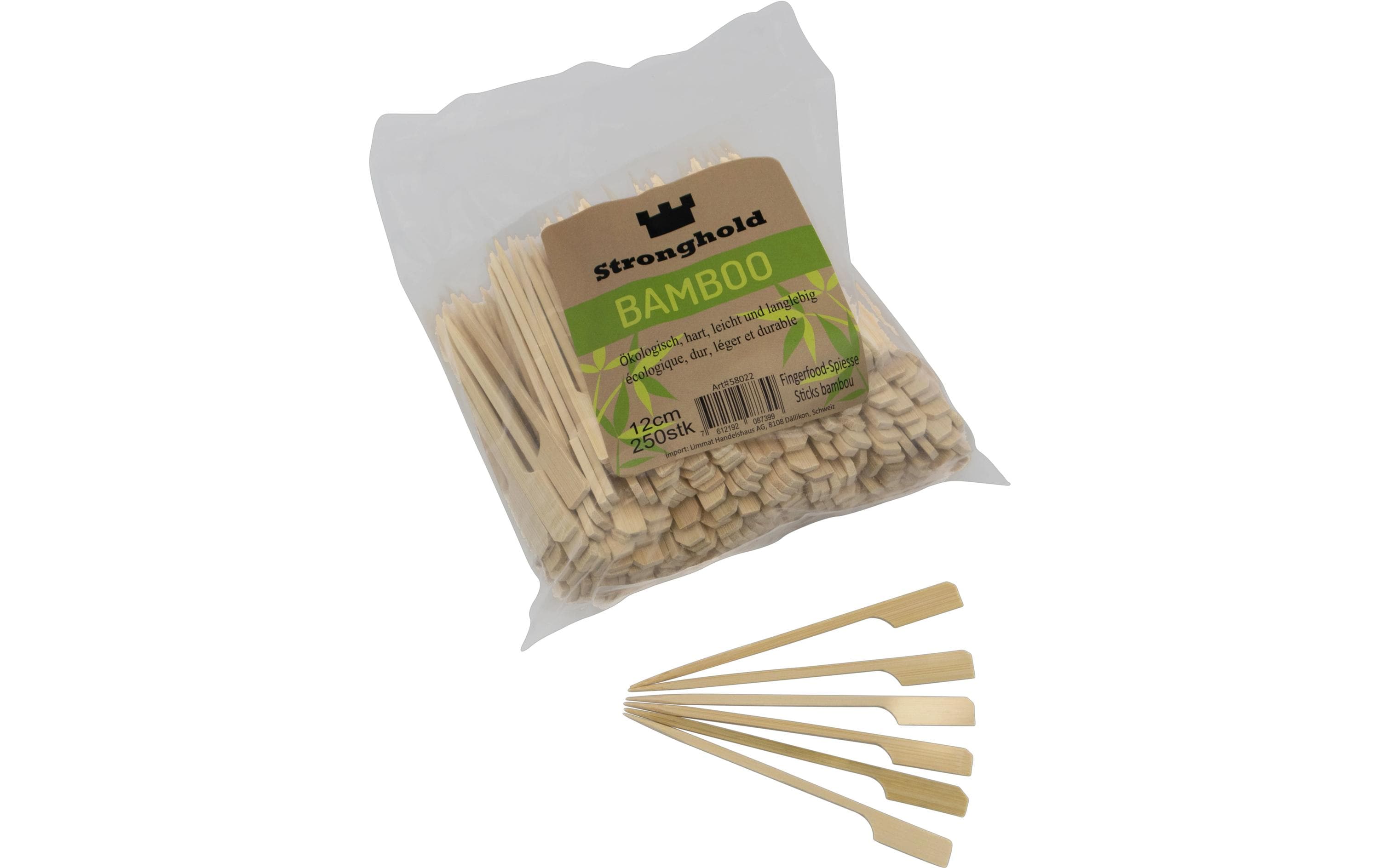 Stronghold Bambus-Spiesse mit Griff 12 cm, 250 Stück
