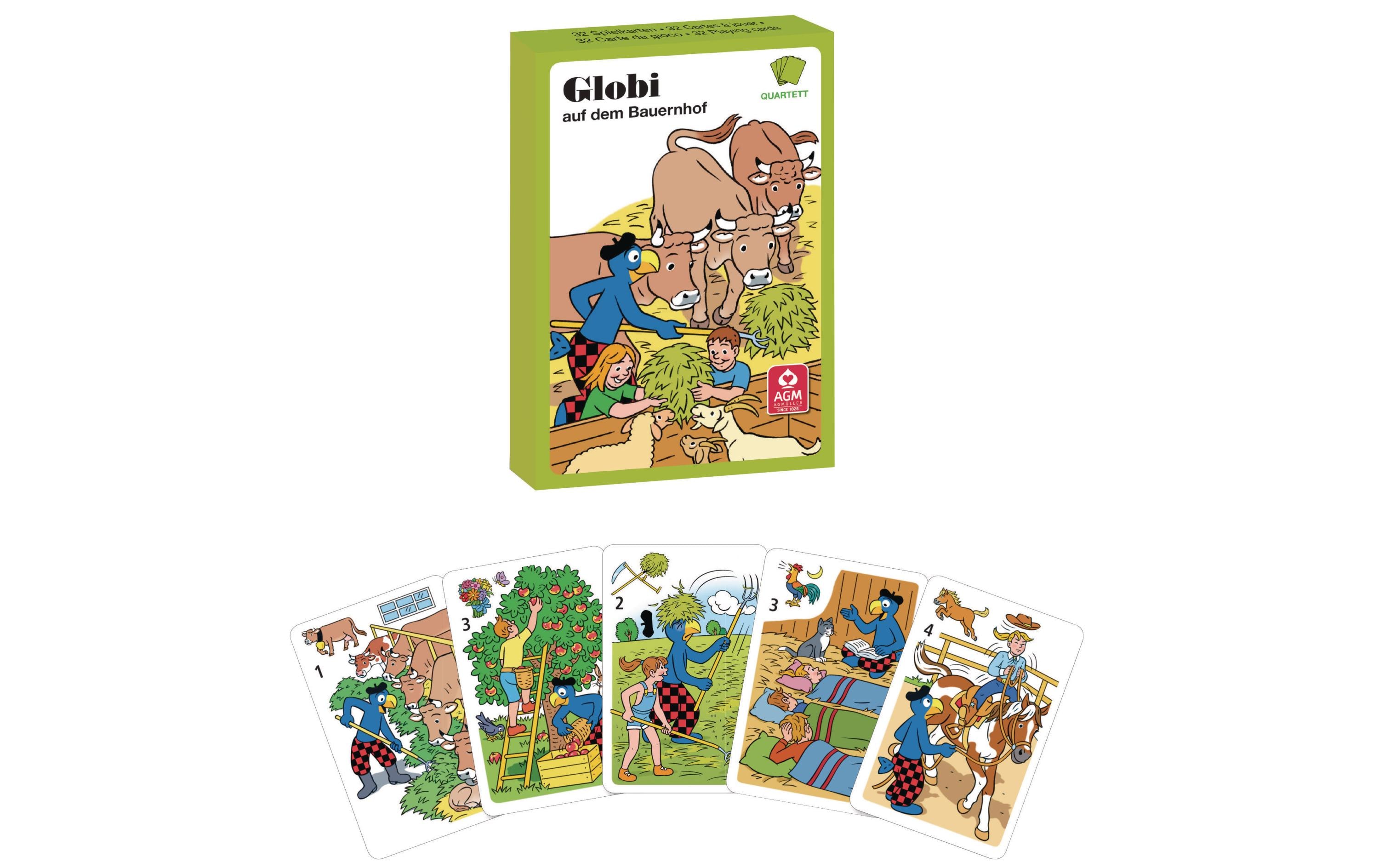 AGM Kinderspiel Quartett Globi auf dem Bauernhof