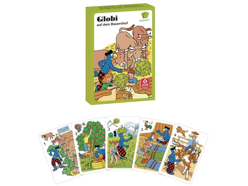 AGM Kinderspiel Quartett Globi auf dem Bauernhof AGM Kinderspiel Quartett Globi auf dem Bauernhof
