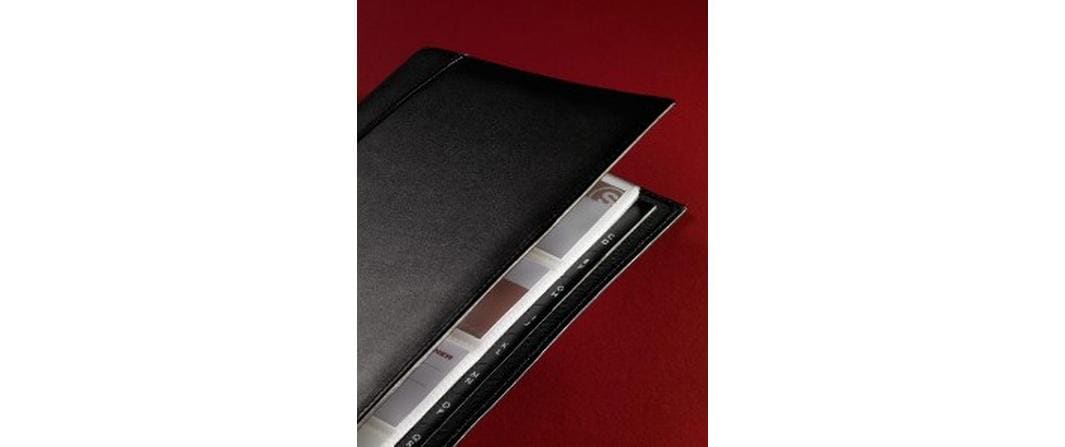 Sigel Visitenkartenbuch Torino 9 x 5.8 cm, bis 160 Karten, Schwarz