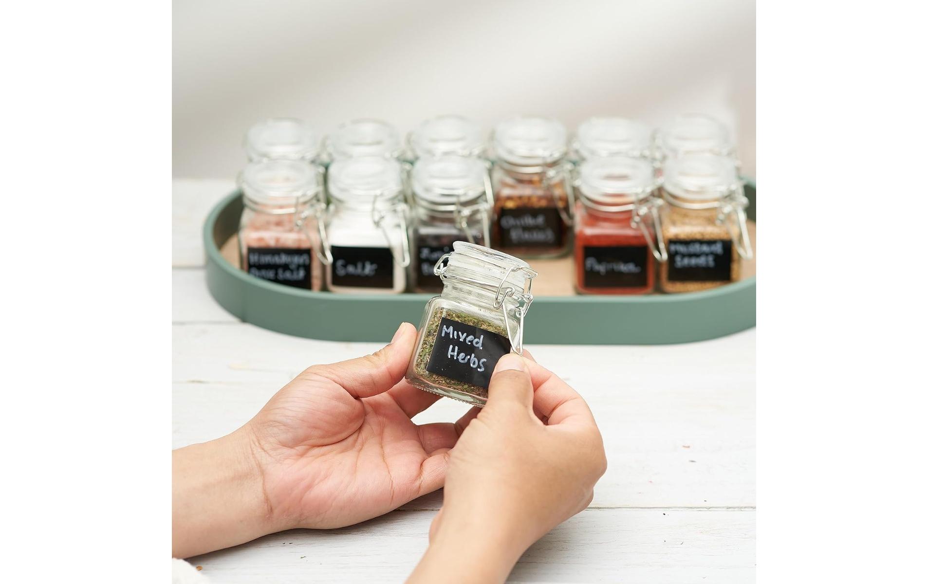 Oak & Steel Gewürzstreuer mit Deckel 12 Stück, Transparent