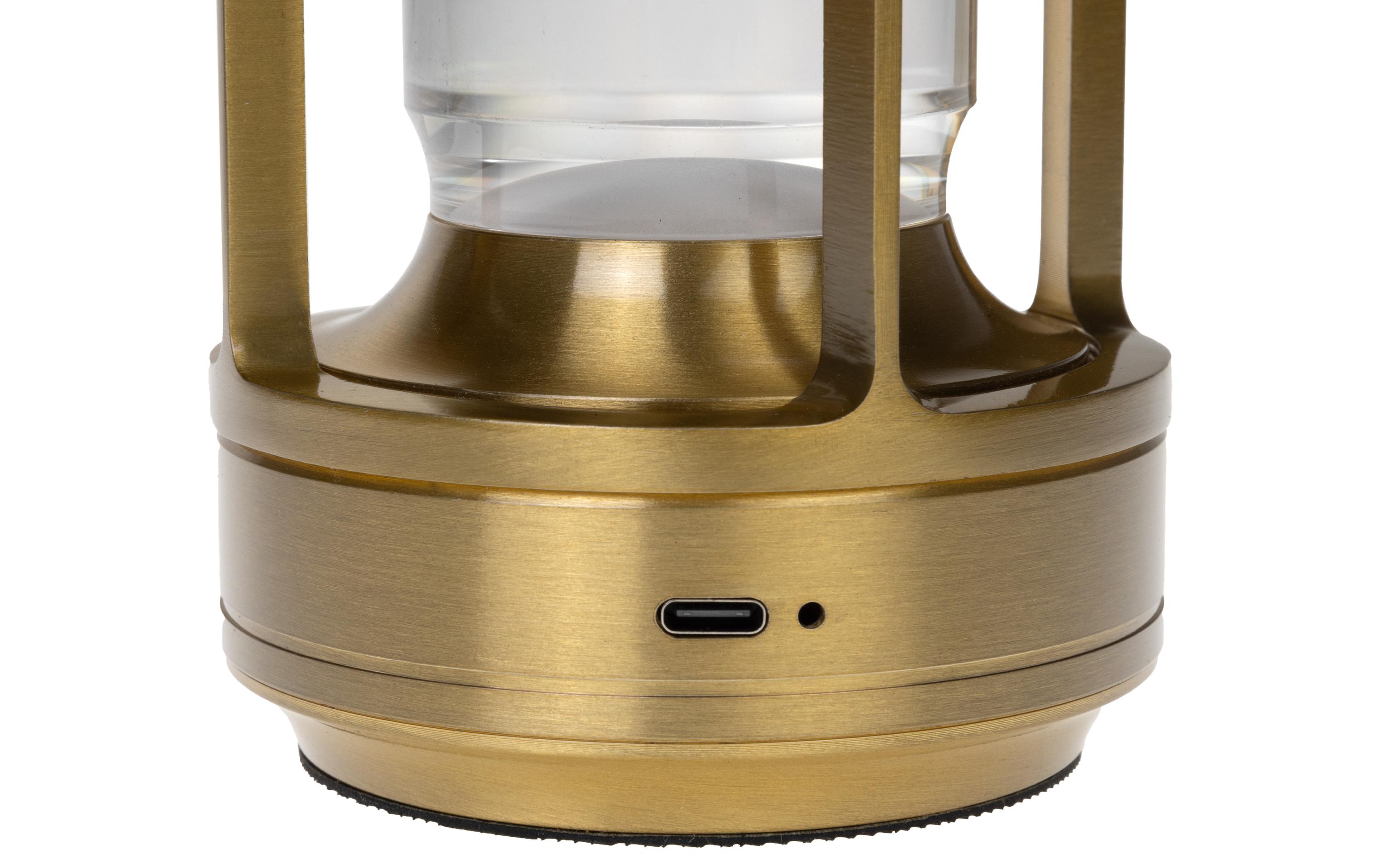 COCON USB-Tischleuchte Laterne, Gold