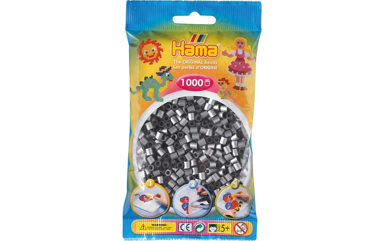 Hama Bügelperlen midi glanz, 1000 Stk. Silber