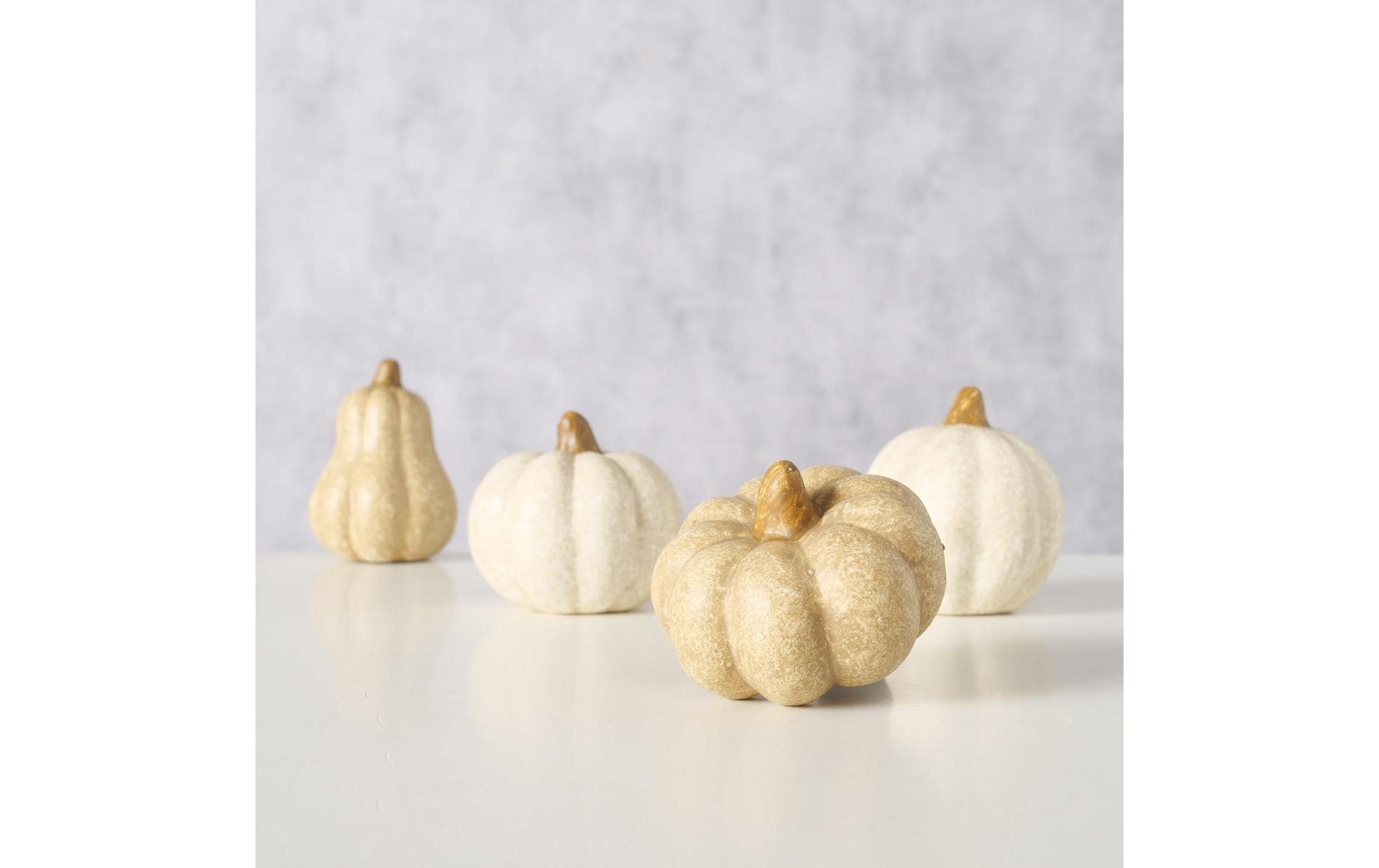 Boltze Aufsteller Kübis-Set Pumpky Keramik, 6.5 x 5.5 cm, 4 Stück