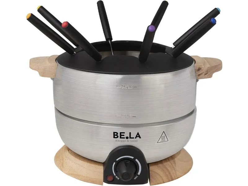Berger Lanz Elektronisches Fondue-Set 9 Teile, Schwarz/Silber Berger Lanz Elektronisches Fondue-Set 9 Teile, Schwarz/Silber