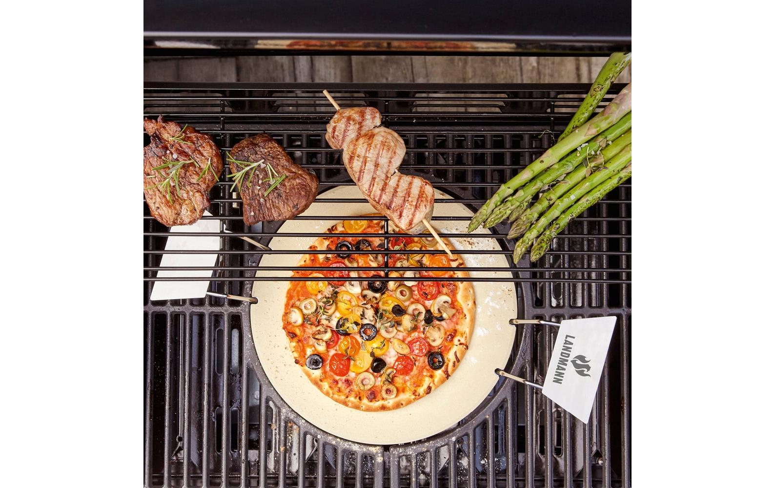Landmann Pizzastein-Set 3-tlg. Rund