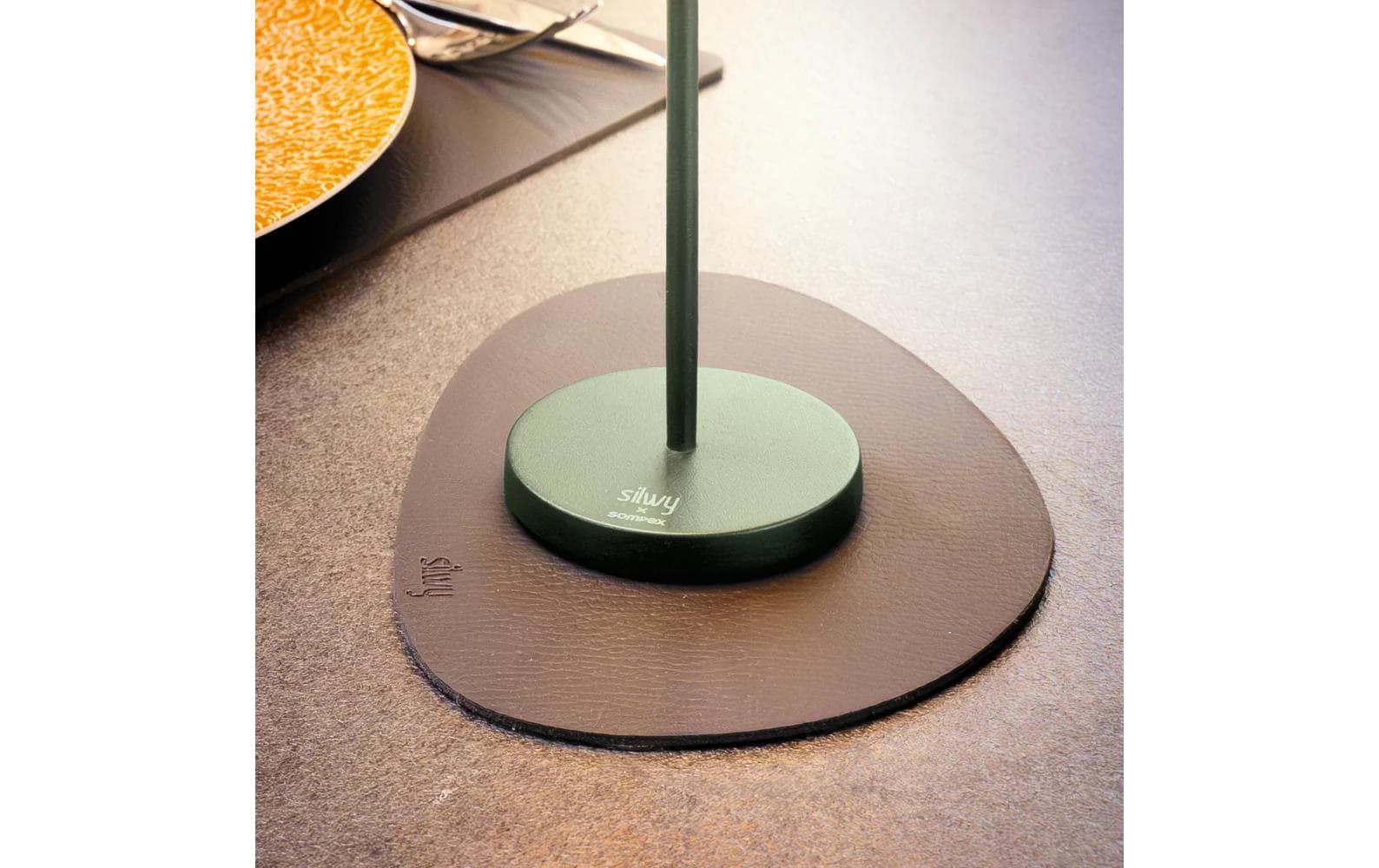 Silwy Tischleuchte Magnet-Leuchte Monaco Olivgrün inkl. Platzset