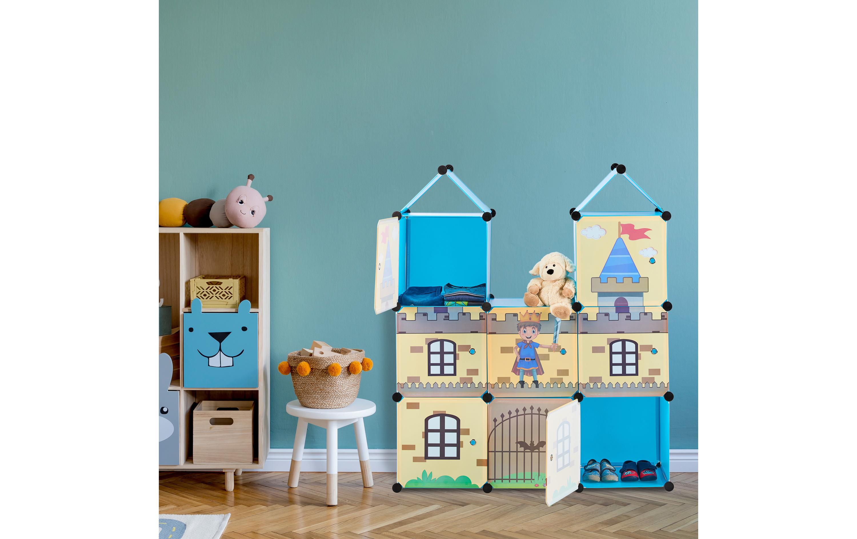 relaxdays Steckregal Kinderzimmer als Ritterburg