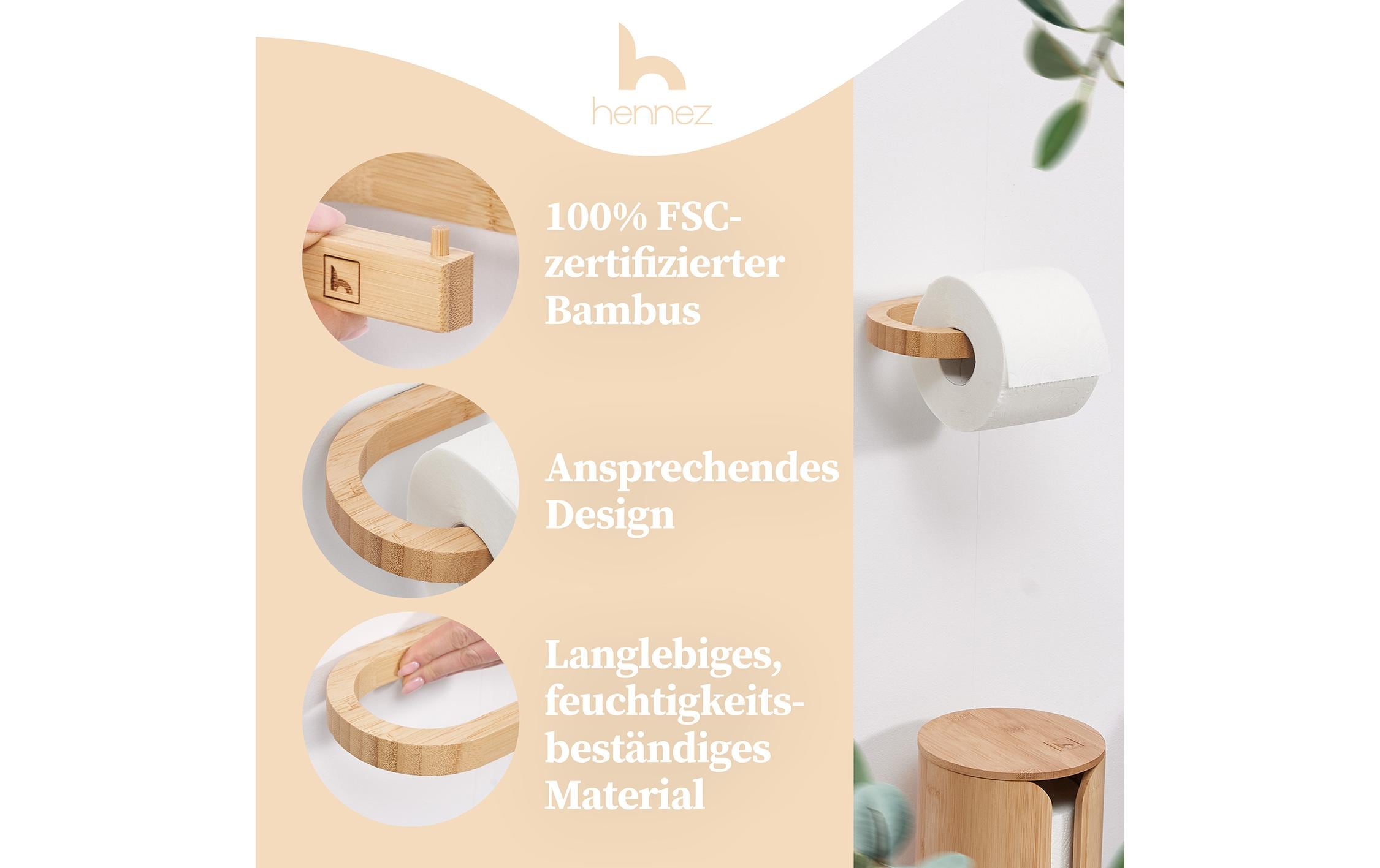 Hennez Toilettenpapierhalter Evan Nature