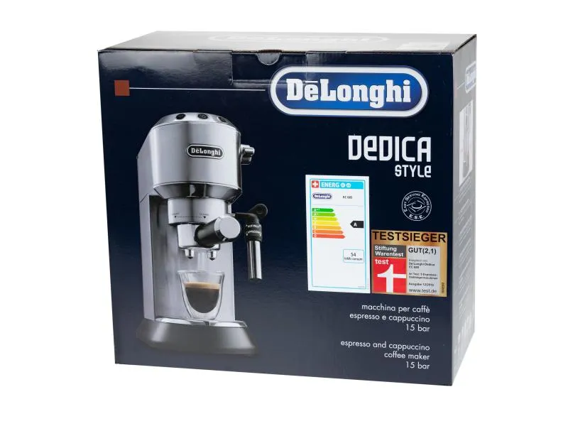 De'Longhi Siebträgermaschine Dedica EC 685.M Silber De'Longhi Siebträgermaschine Dedica EC 685.M Silber