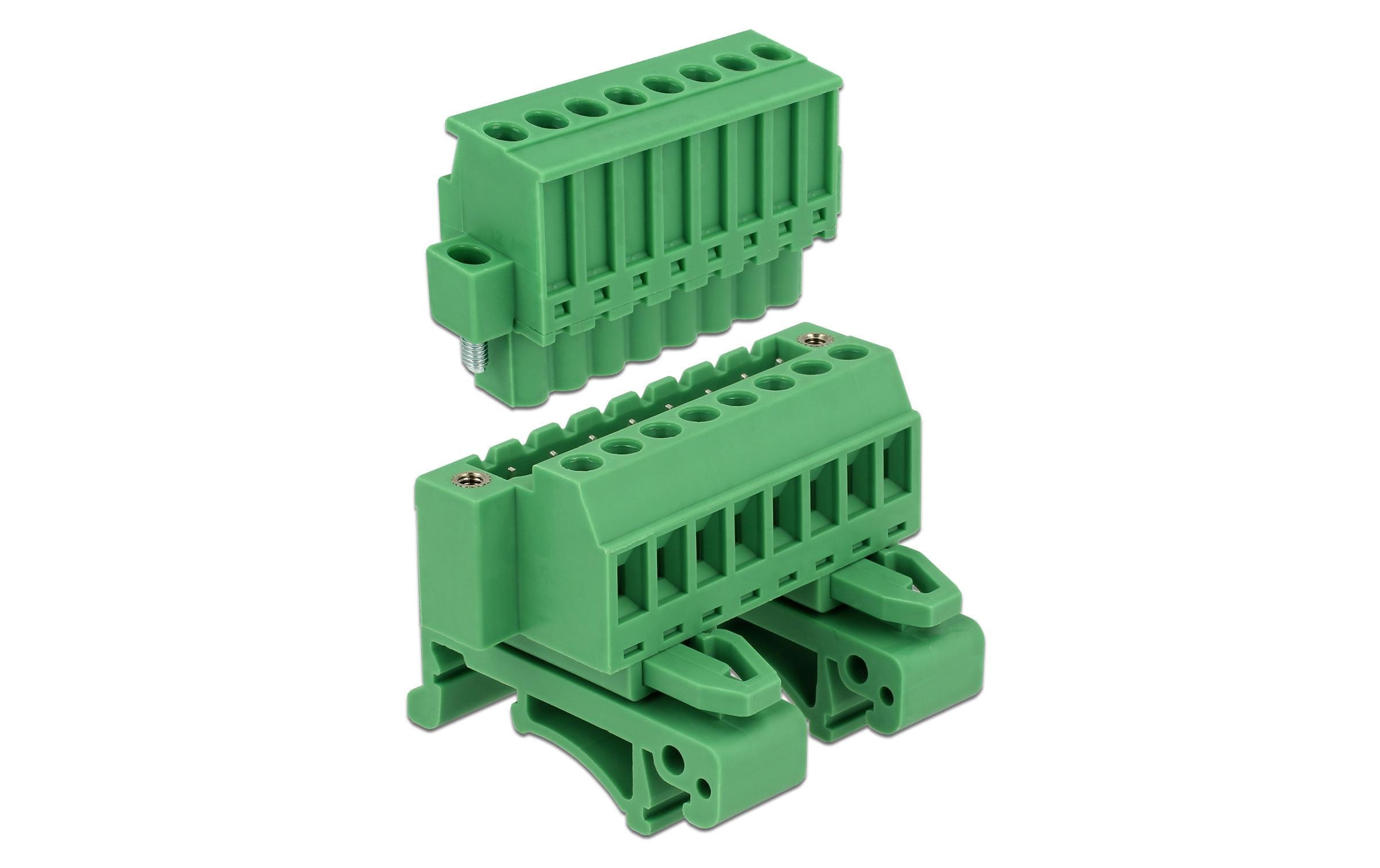 Delock Hutschiene/DIN Rail Terminalblock 8Pin