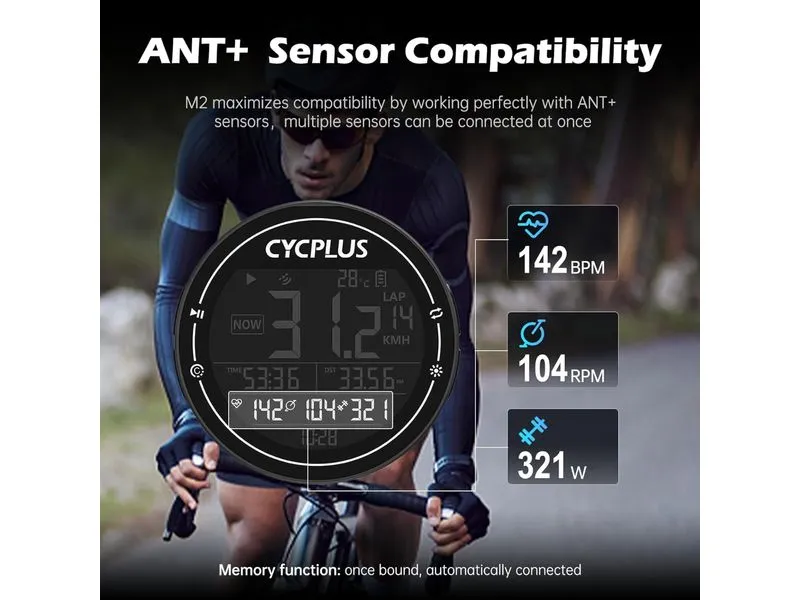 CYCPLUS Fahrrad GPS CYC M2 Black CYCPLUS Fahrrad GPS CYC M2 Black
