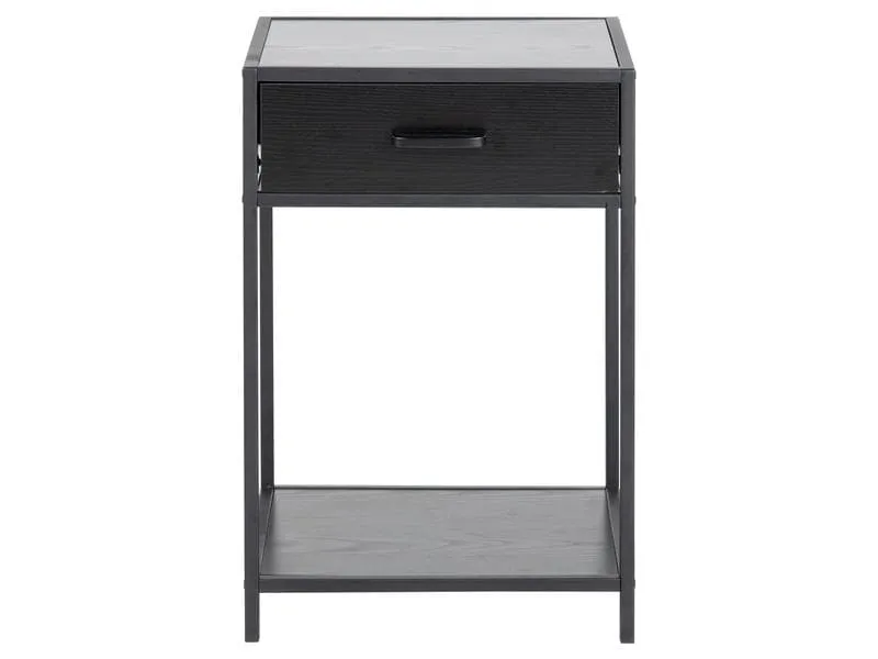 AC Design Nachttisch Seaford 42 x 35 x 63 cm, Schwarz AC Design Nachttisch Seaford 42 x 35 x 63 cm, Schwarz