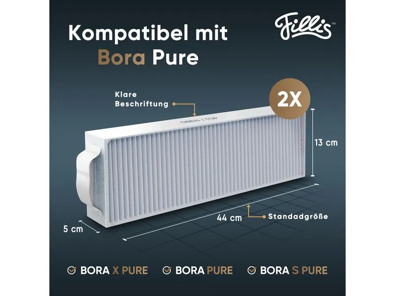 Pillis Aktivkohlefilter für Bora Pure Puru & X Pure Puxu, 2 Stück Pillis Aktivkohlefilter für Bora Pure Puru & X Pure Puxu, 2 Stück