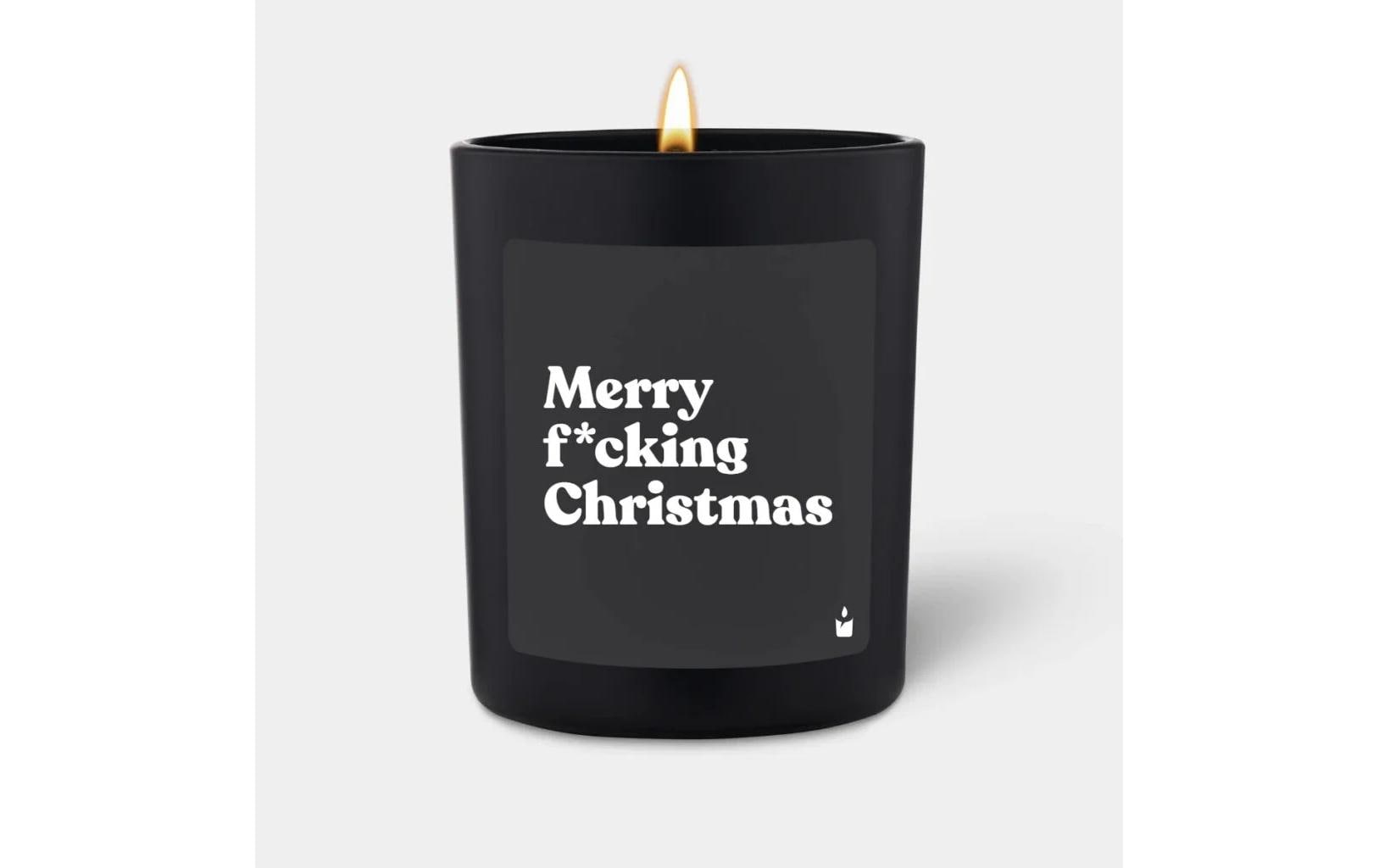 ChattyCandles Weihnachtskerze Merry f*cking Christmas 6.7 x 8 cm