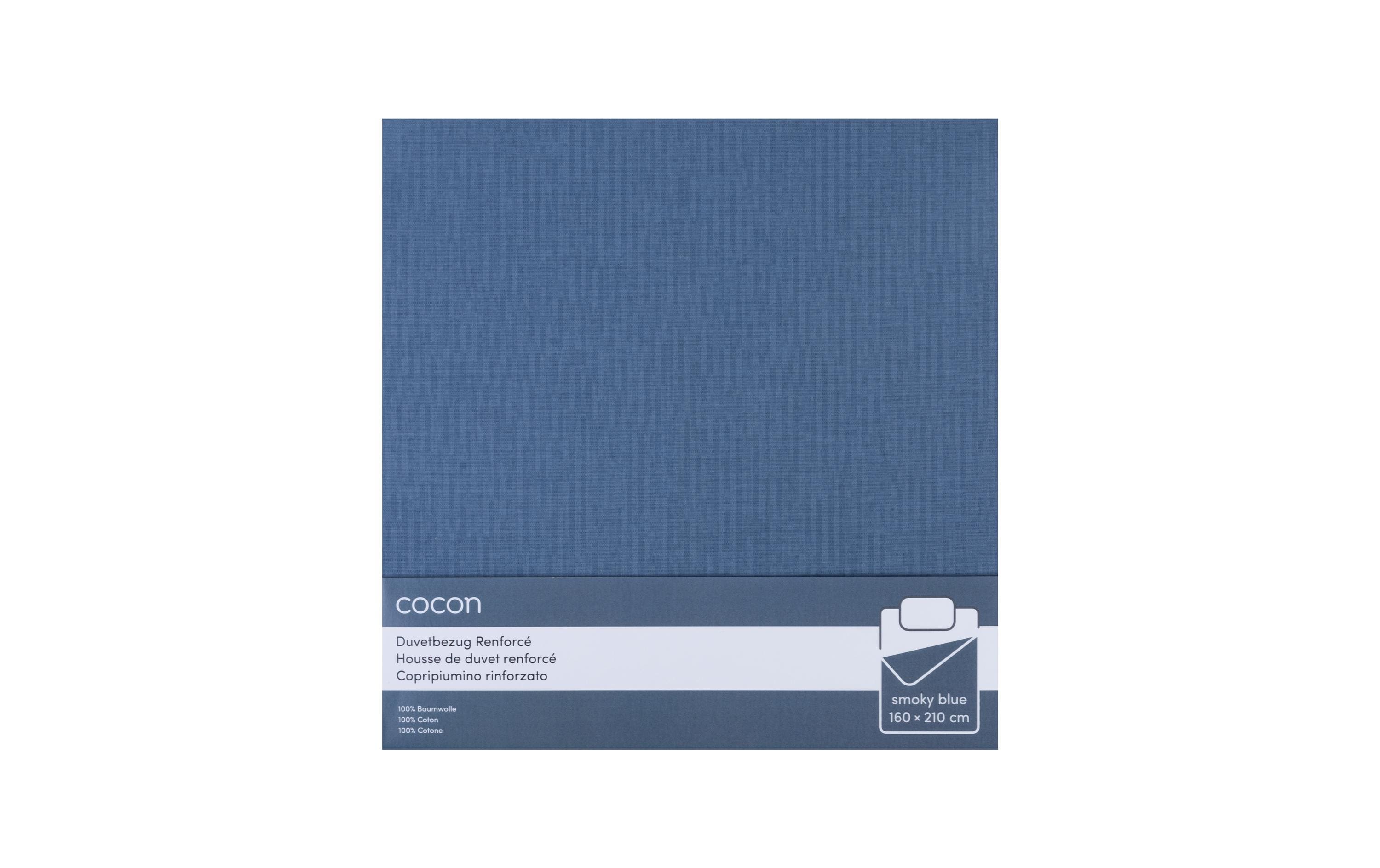 COCON Duvetbezug Renforcé 160 x 210 cm, Smoky Blue