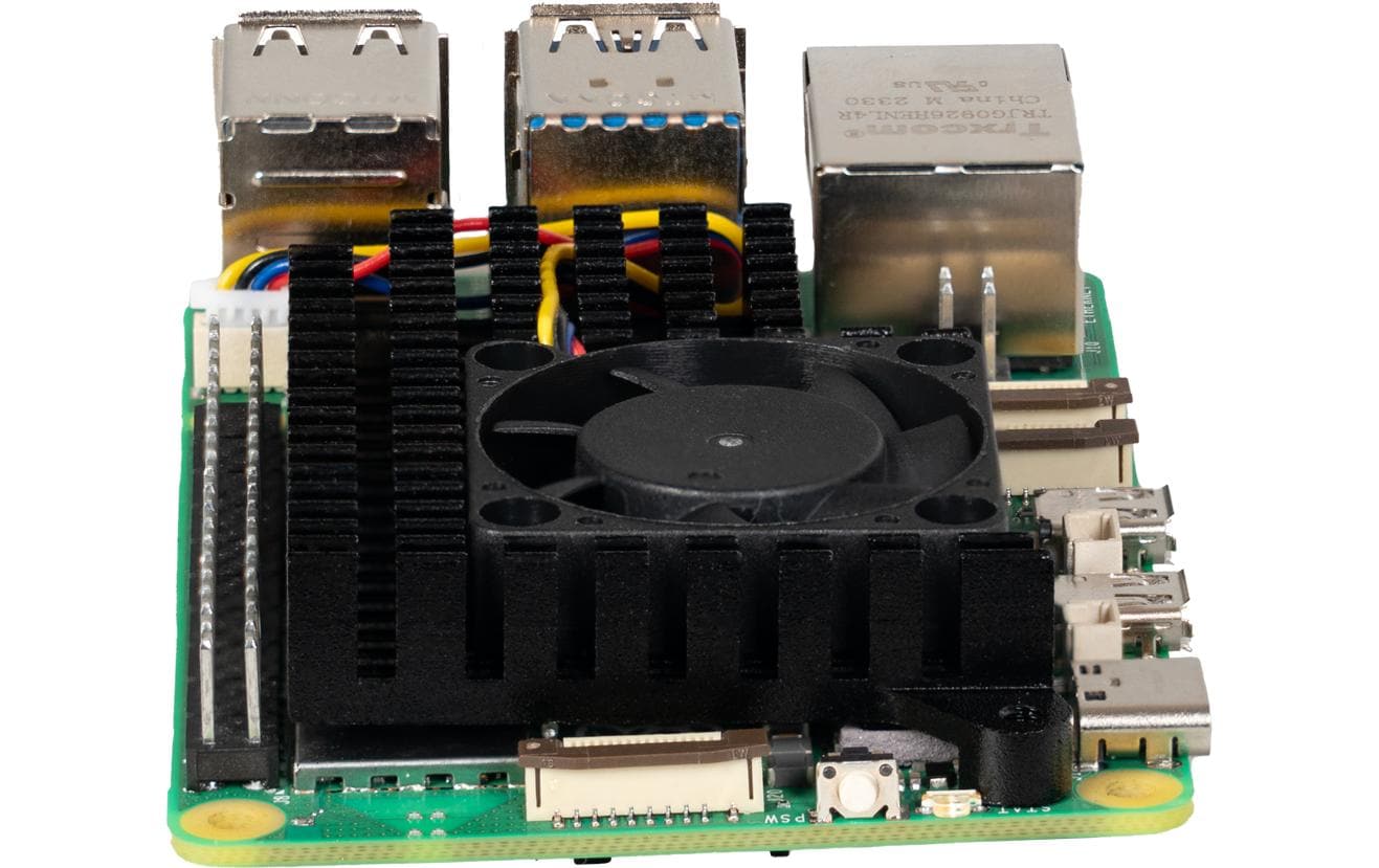 jOY-iT Aluminium Kühler mit Lüfter Schwarz, Pi 5 jOY-iT Aluminium Kühler mit Lüfter Schwarz, Pi 5