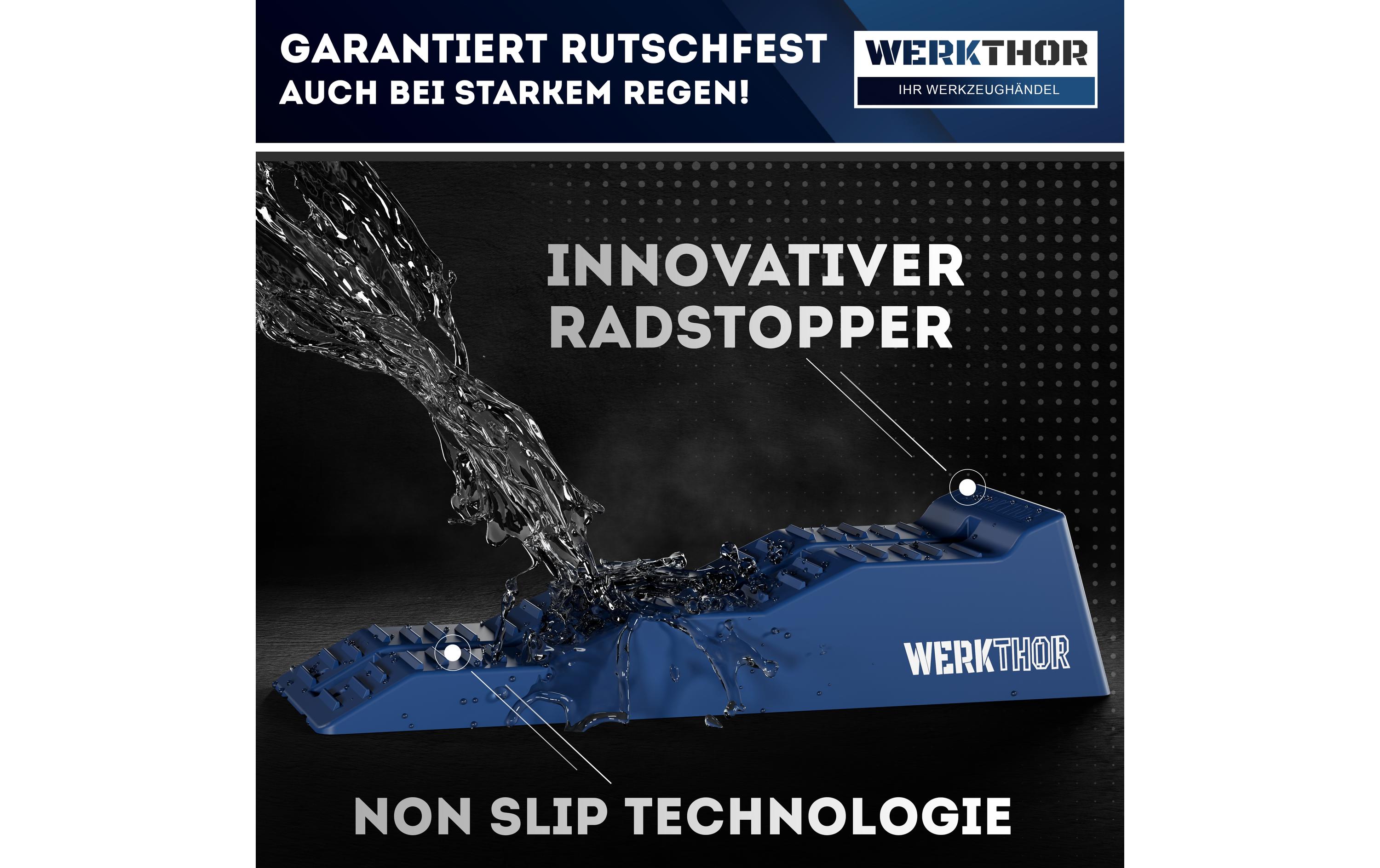 Werkthor Flache Auffahrkeile 2er Set, Blau