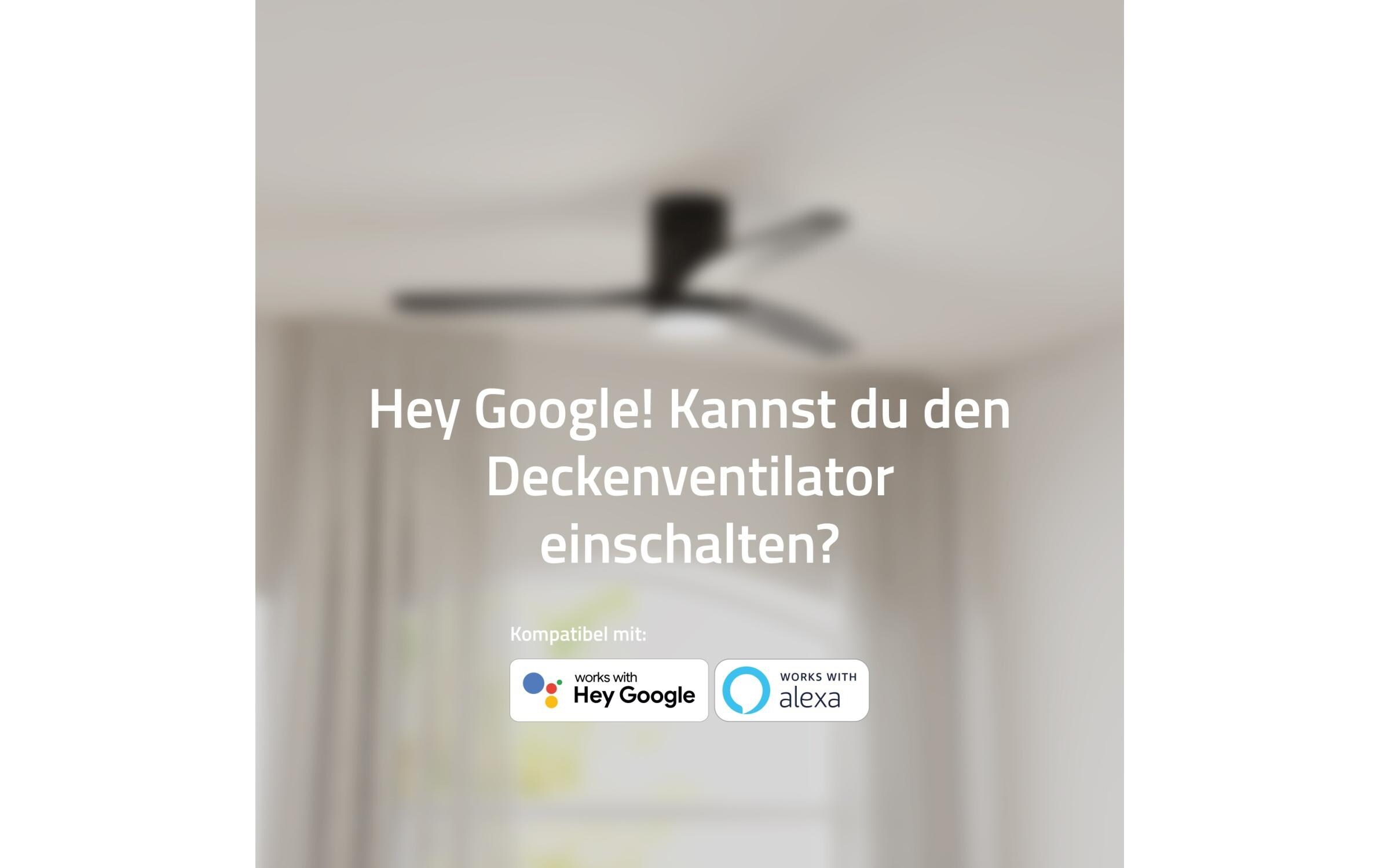 hombli Deckenventilator 1320 mm, Schwarz