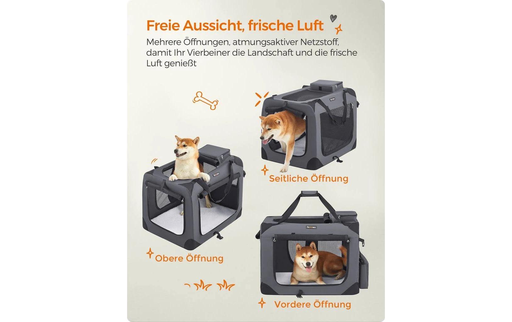 Feandrea Transportbox für Hunde & Katzen M