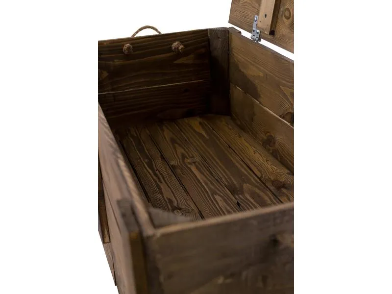 Holz Zollhaus Truhe Vintage Braun, 85 x 40 cm Holz Zollhaus Truhe Vintage Braun, 85 x 40 cm