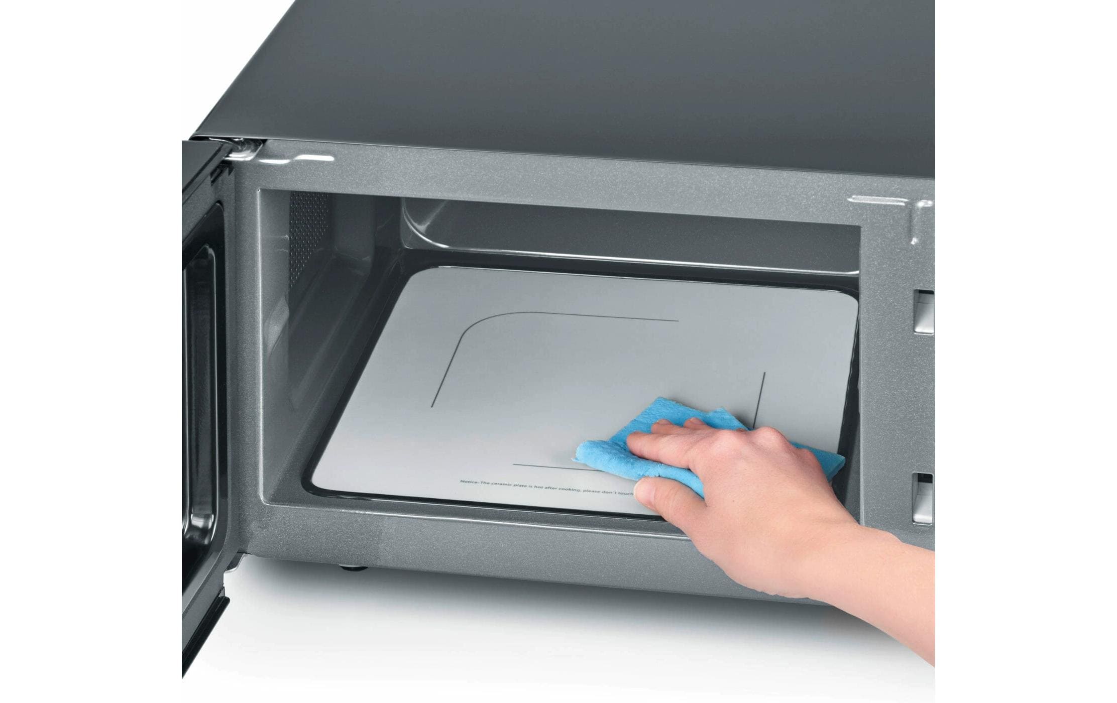 Severin Mikrowelle mit Grill MW 7762 Schwarz/Silber