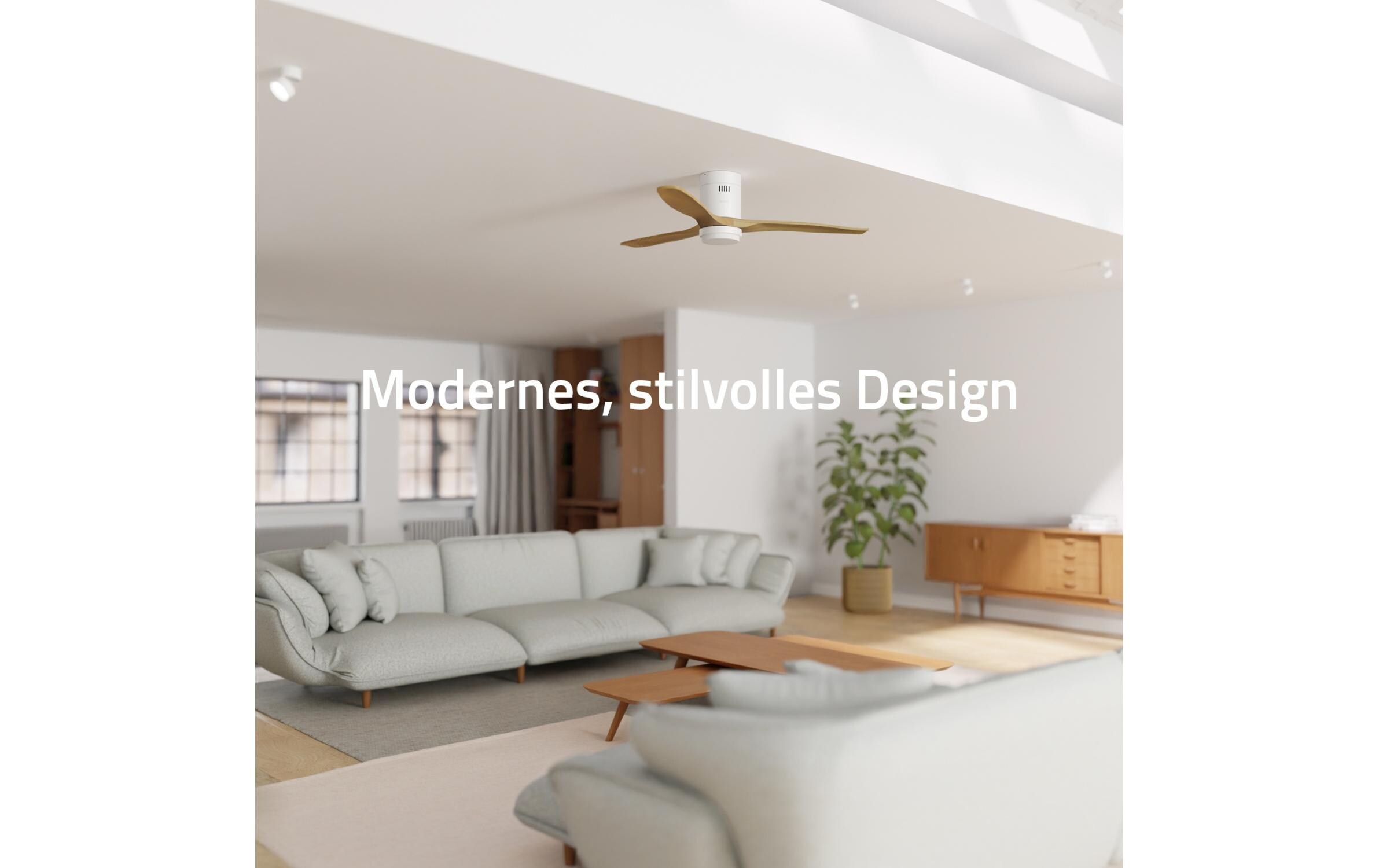 hombli Deckenventilator 1320 mm, Hellbraun