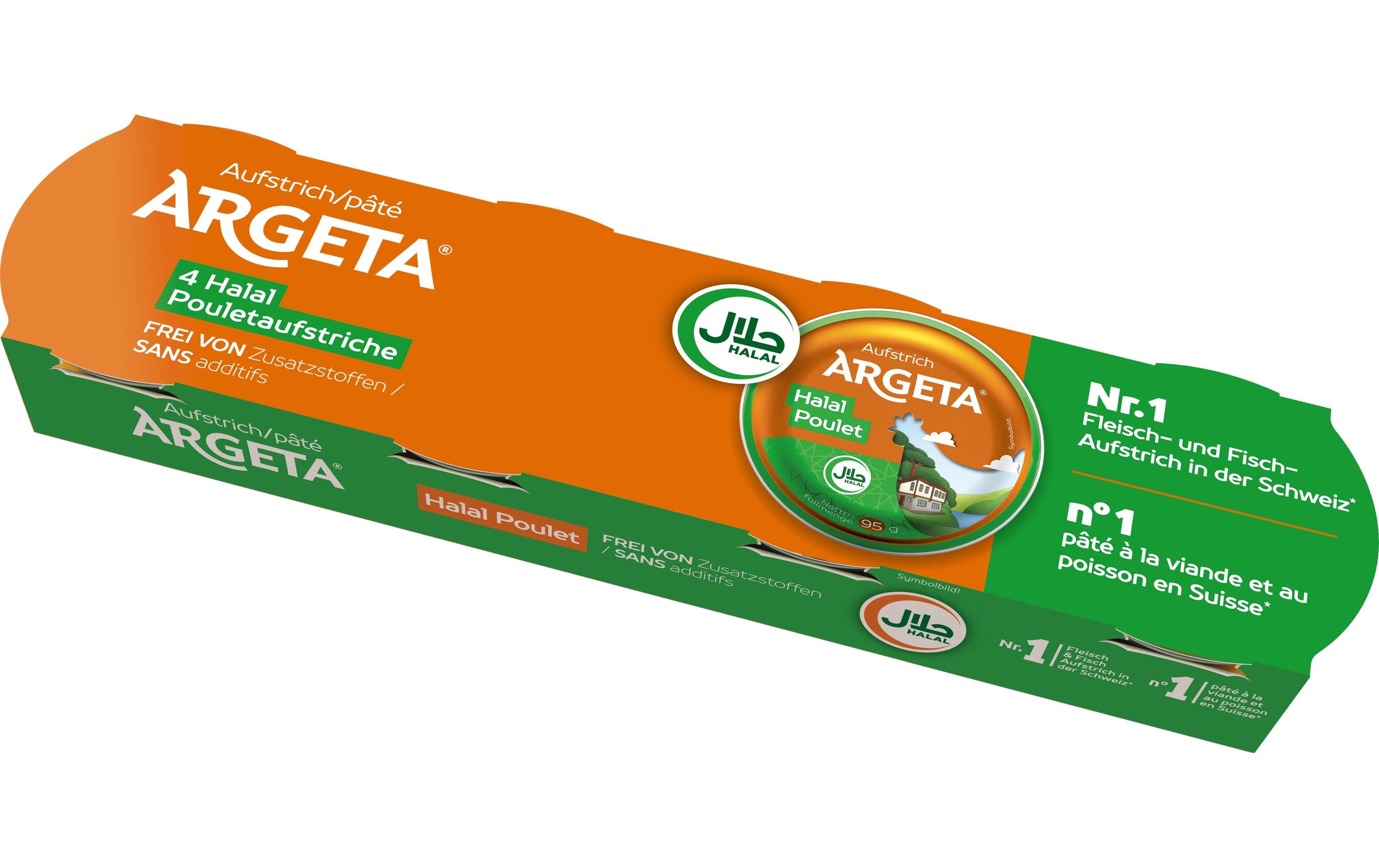 Argeta Hühnerfleisch Halal 4x 95 g Argeta Hühnerfleisch Halal 4x 95 g