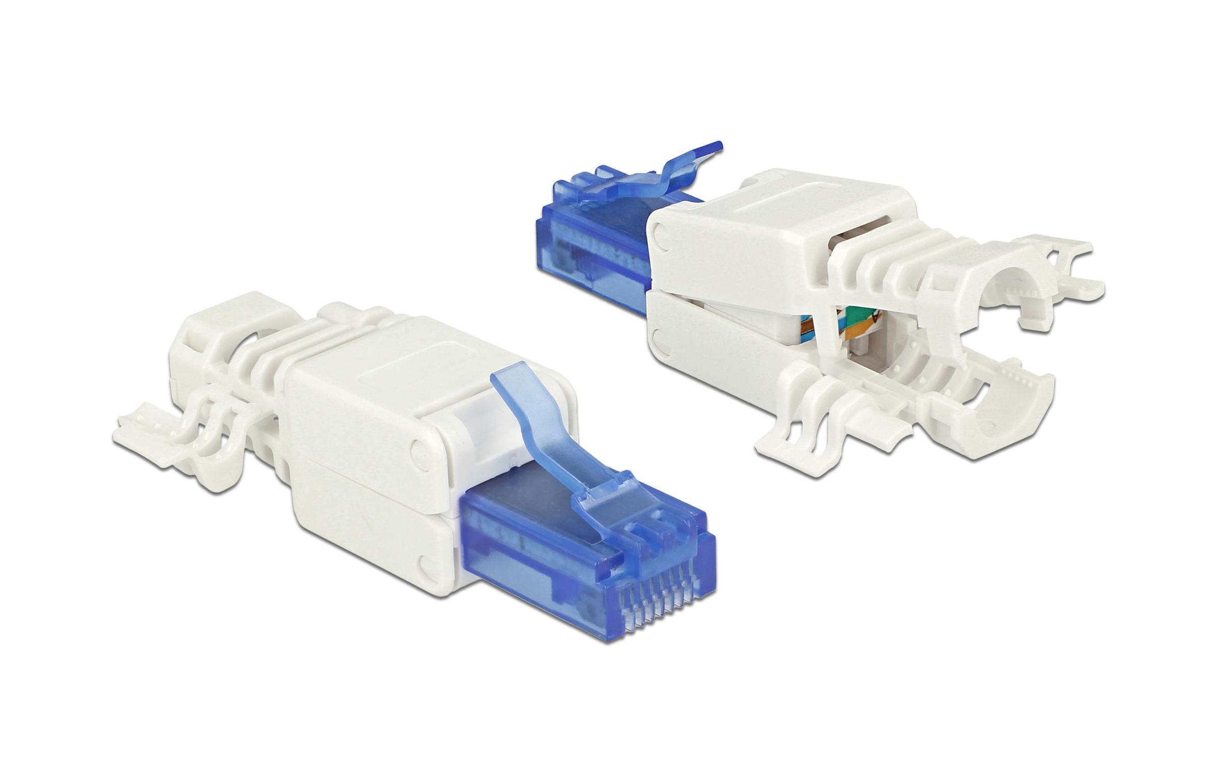 Delock Stecker RJ45 Cat.6A UTP werkzeugfrei, 2 Stück Delock Stecker RJ45 Cat.6A UTP werkzeugfrei, 2 Stück