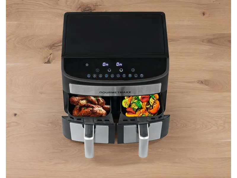 GOURMETmaxx Heissluft-Fritteuse Digital 7l Schwarz/Silber GOURMETmaxx Heissluft-Fritteuse Digital 7l Schwarz/Silber