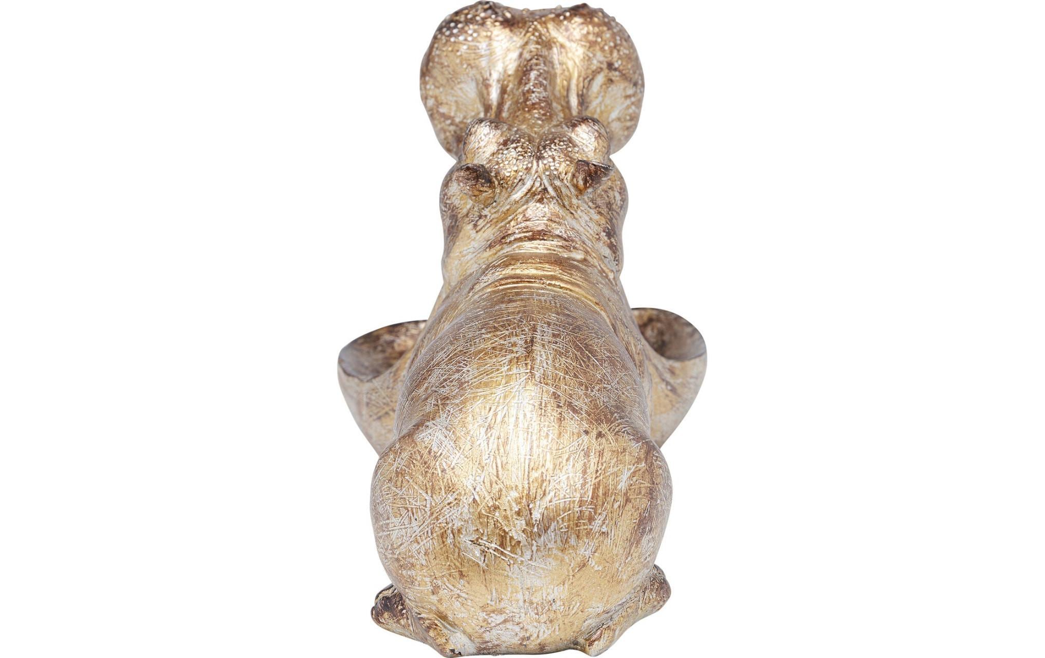 Kare Dekofigur Hungry Hippo Gold