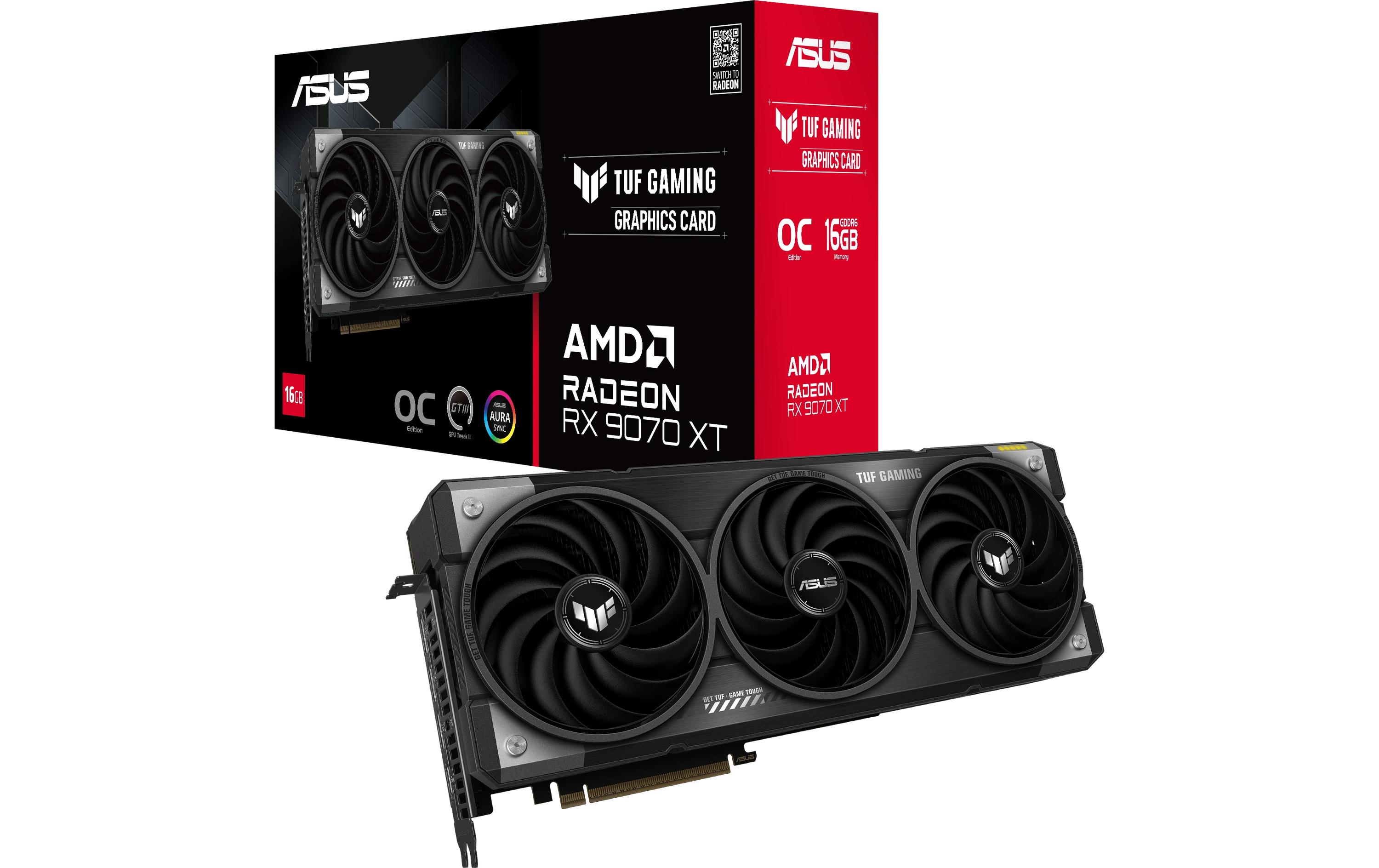 ASUS Grafikkarte TUF Radeon RX 9070 XT OC Edition 16 GB