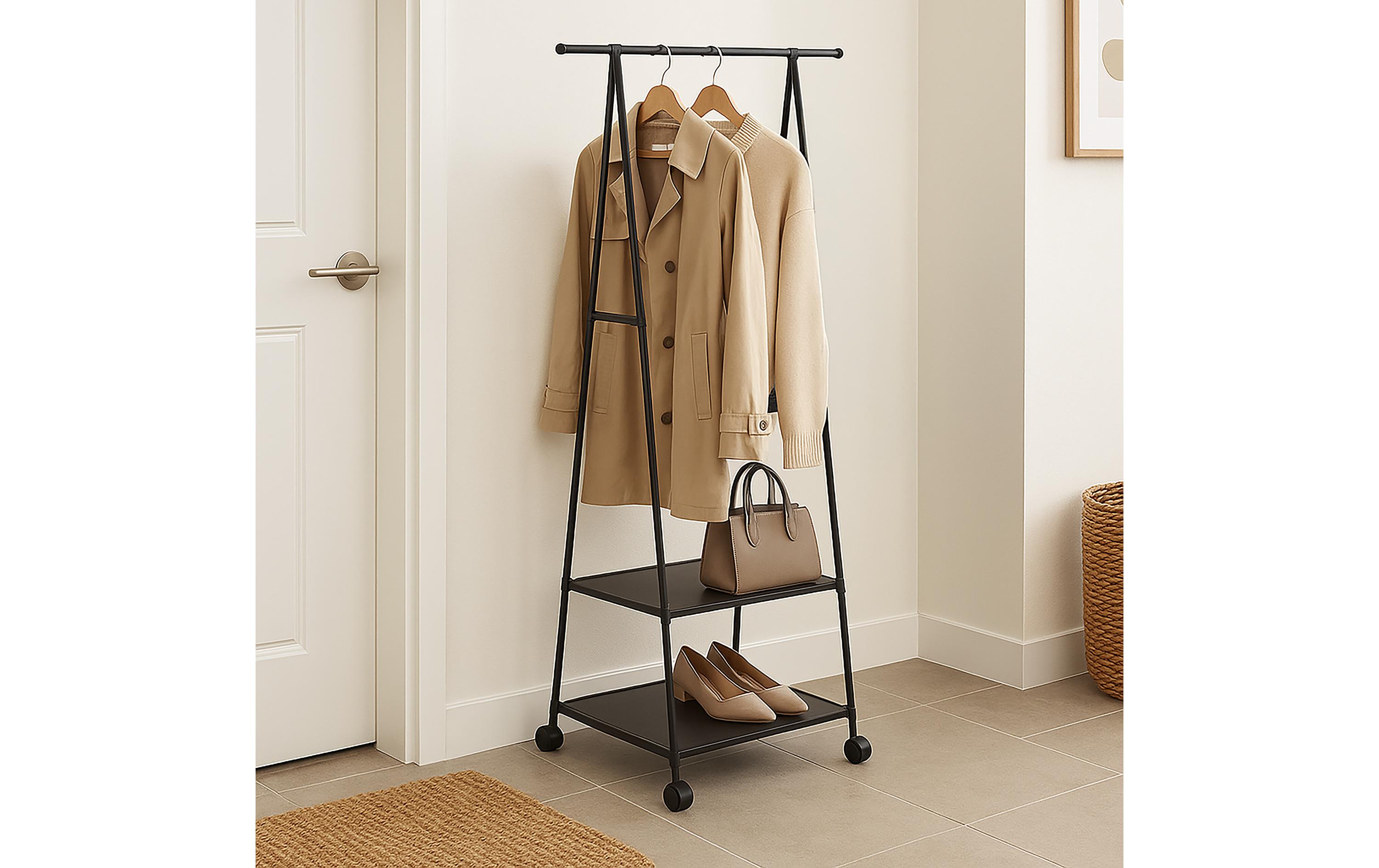 relaxdays Garderobenständer Schwarz