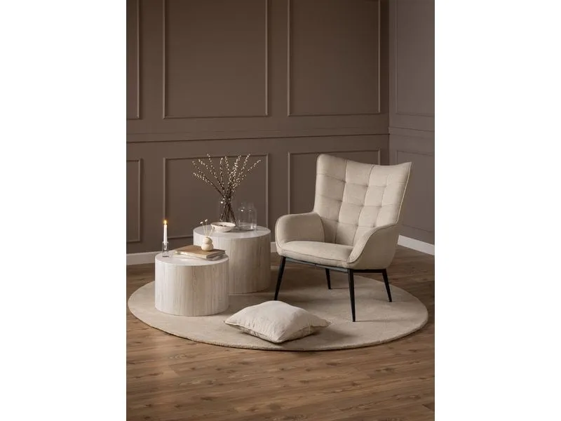 AC Design Sessel Redding Stahl/Textil, Beige AC Design Sessel Redding Stahl/Textil, Beige
