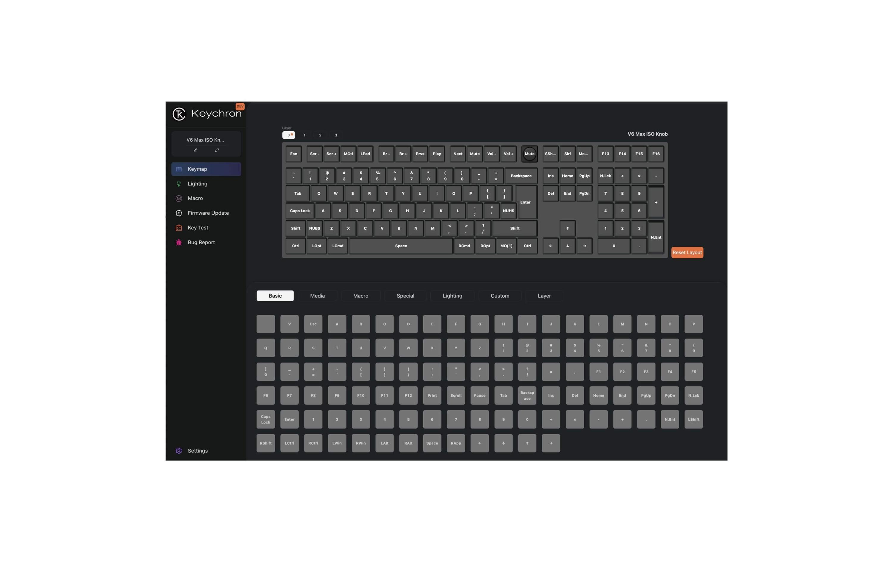 Keychron Gaming-Tastatur V6 Max Black Brown Switch