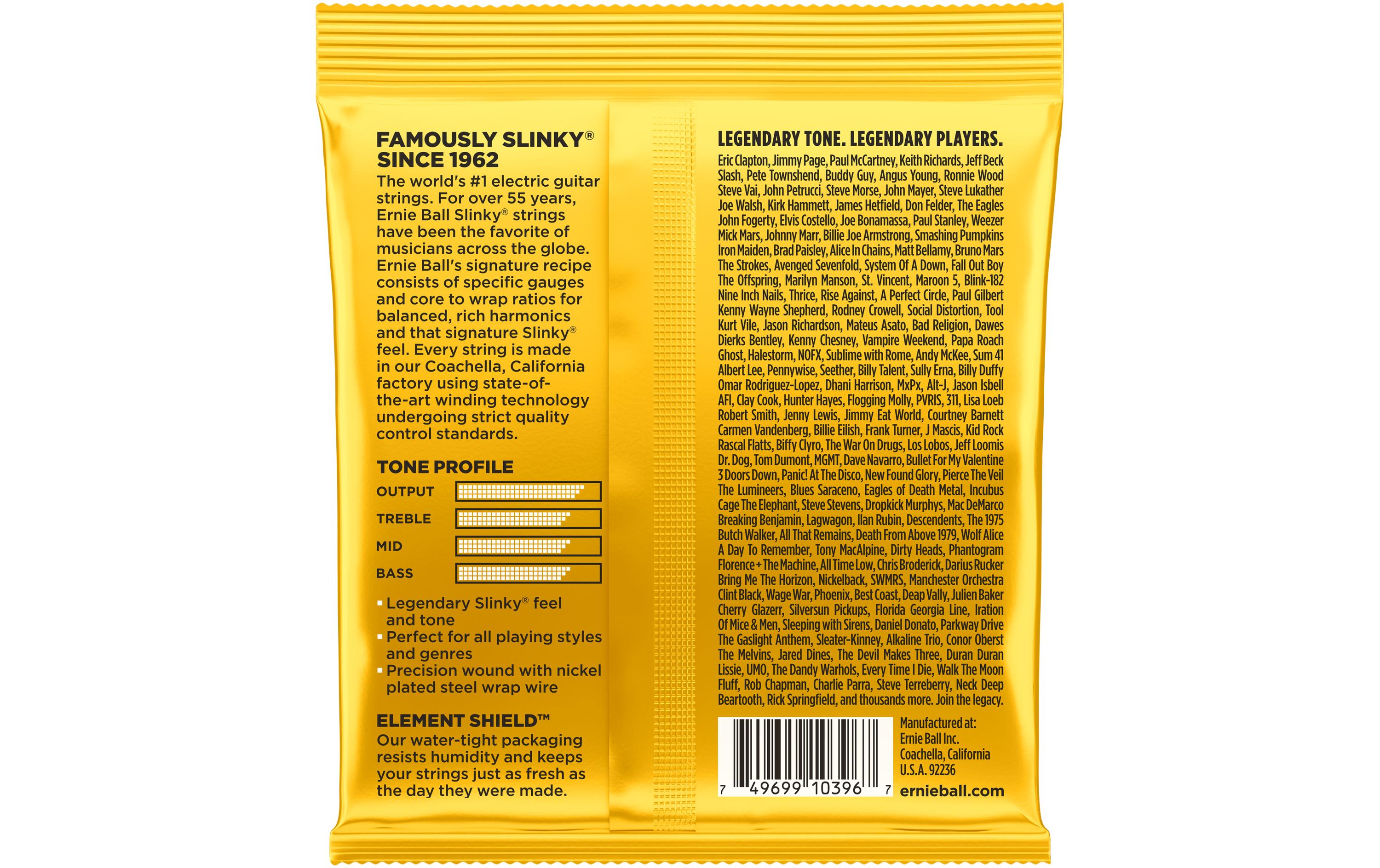 Ernie Ball Gitarrensaiten 2216 Slinky Nickel – STBB 10 - 54